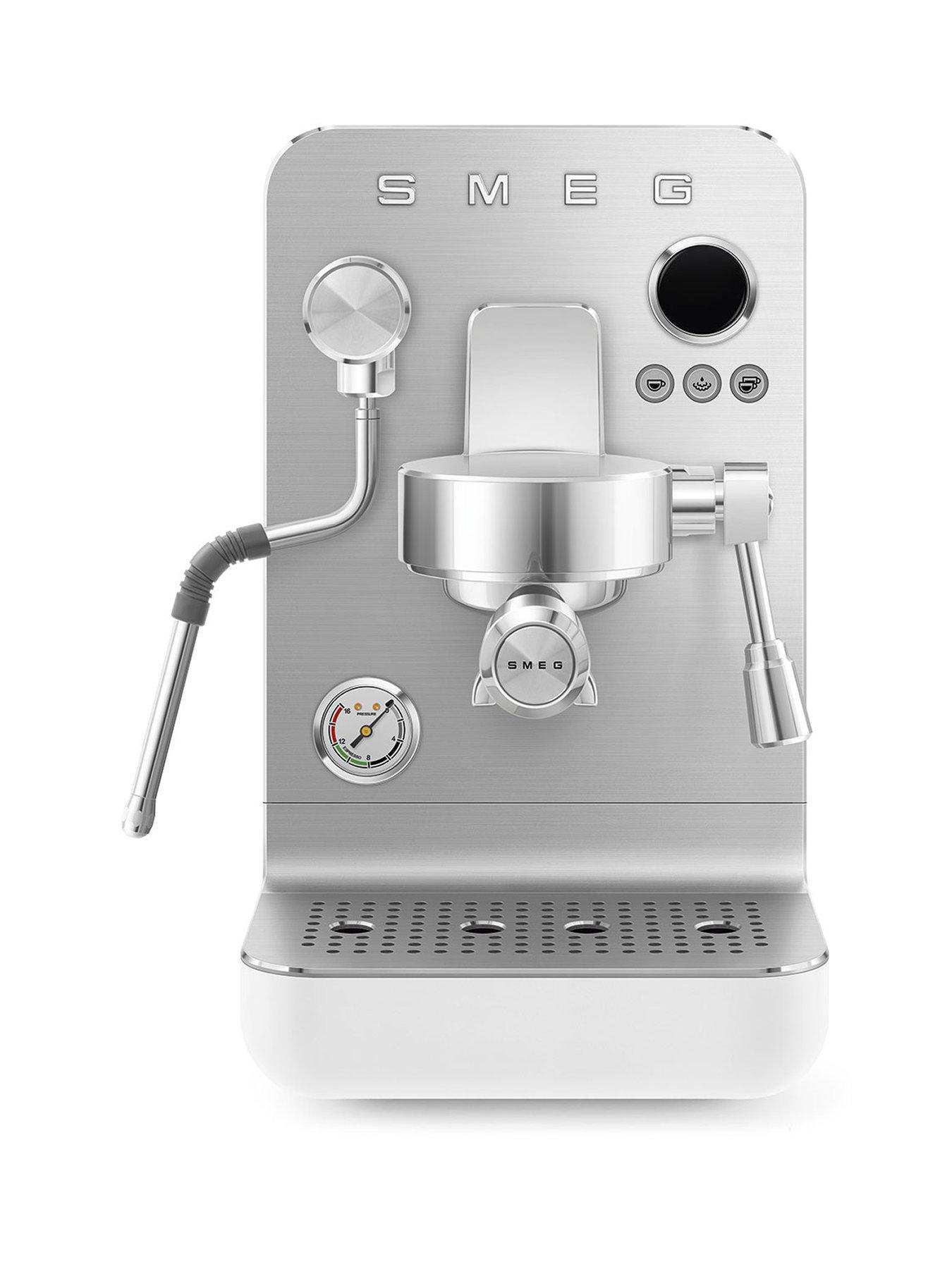 Smeg EMC02WHMUK Mini Pro Espresso Coffee Machine - White