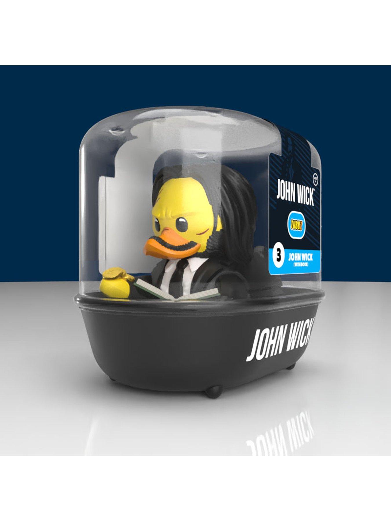 image of tubbz-john-wick-1st-edition-withnbspbook-collectible-cosplay-duck-in-bathtub