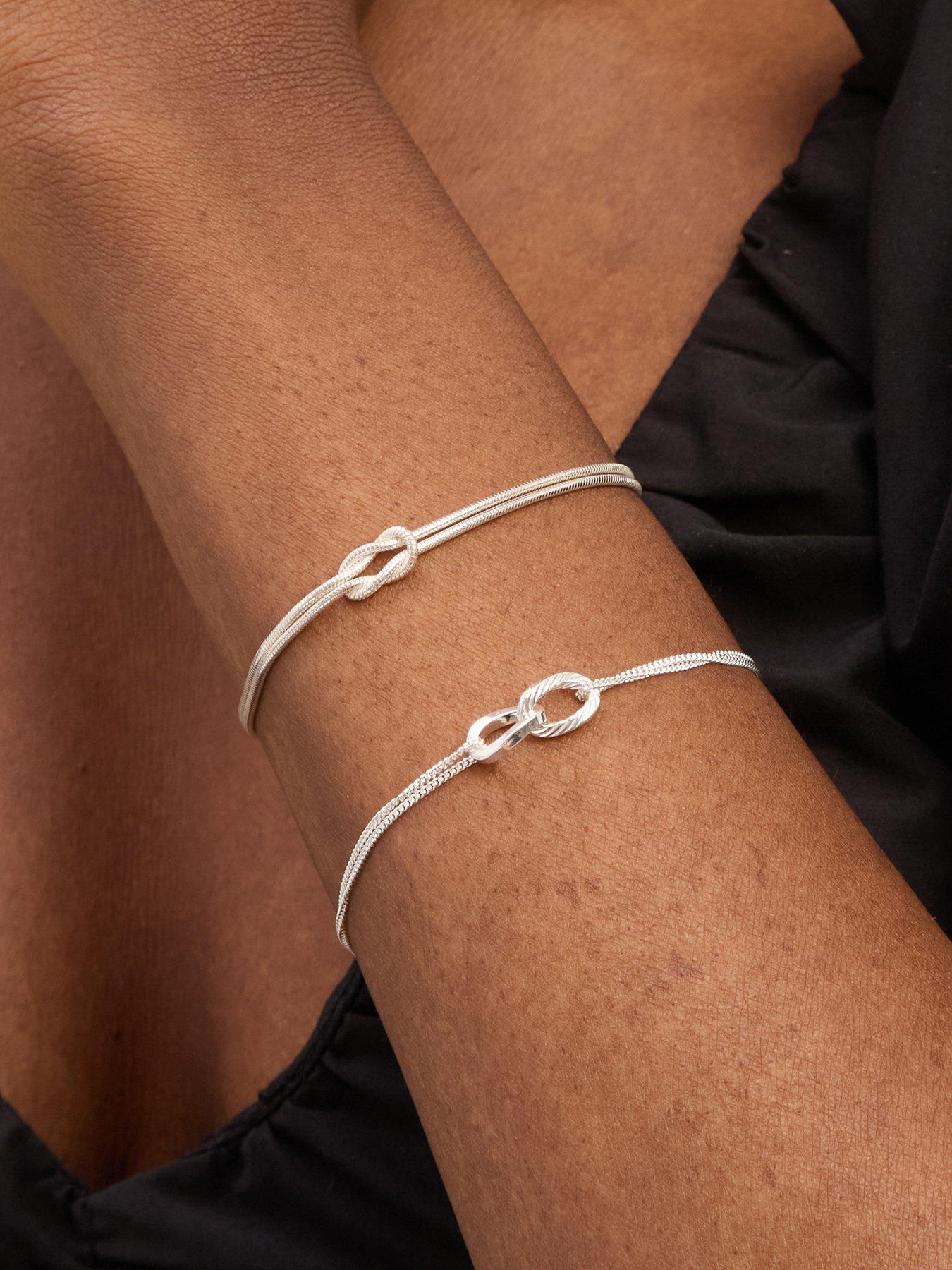 Image 3 of 3 of Simply Silver Simply Silver Sterling Silver 925 Infinity Snake Chain Bracelet