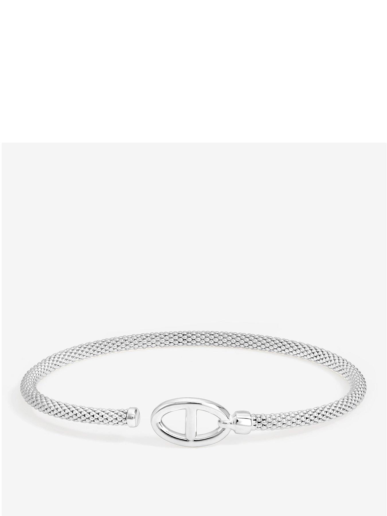 undefined Simply Silver Sterling Silver 925 Premium Polished Marine Link Cuff