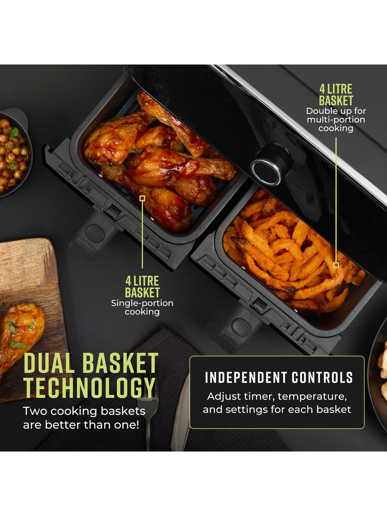 Image 3 of 7 of Tower T17195 Elite Dual Basket Air Fryer - Graphite Grey