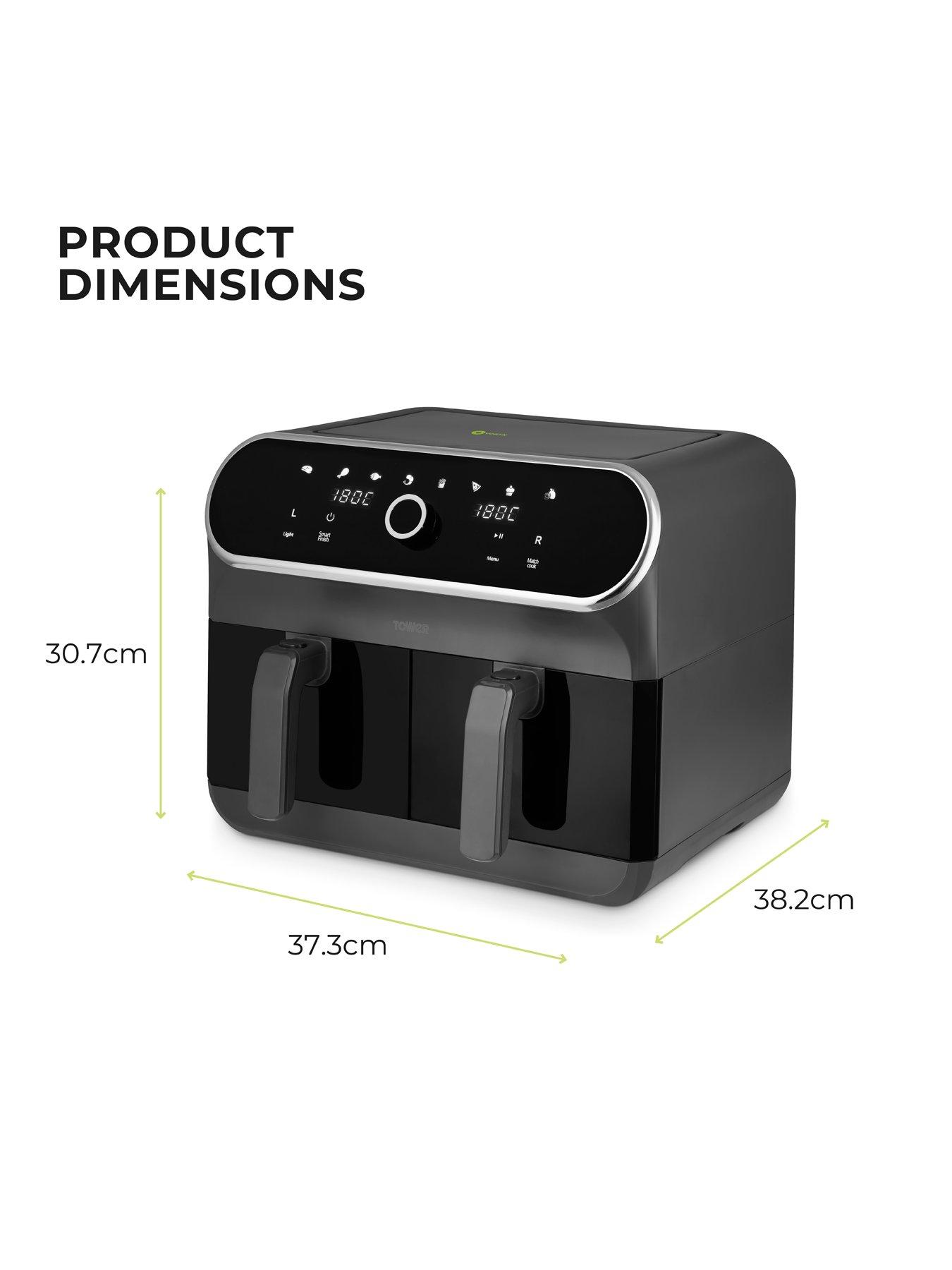 Image 6 of 7 of Tower T17195 Elite Dual Basket Air Fryer - Graphite Grey