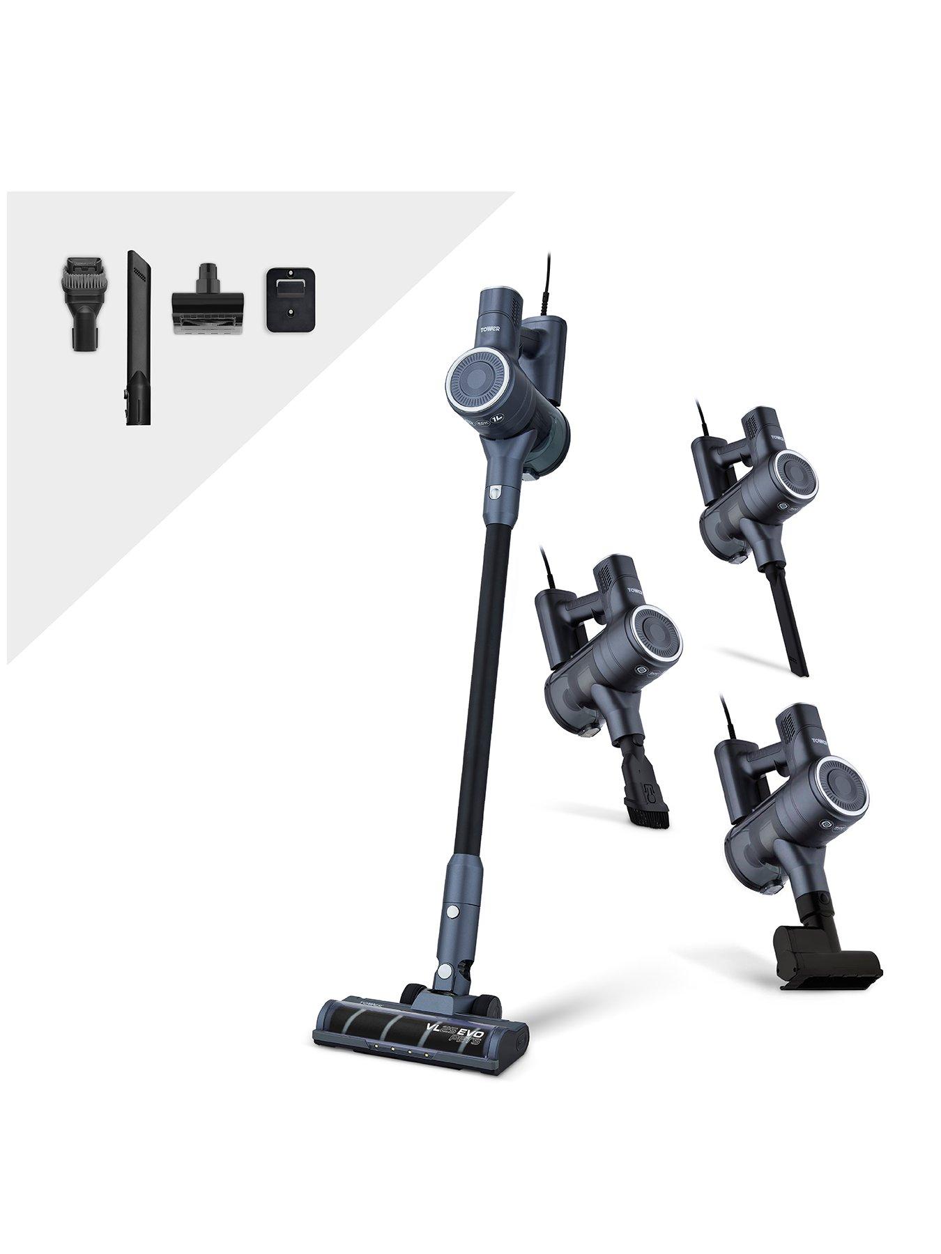  image of tower-t513007-vl25-pet-anti-tangle-corded-stick-vacuum-cleaner-black-silver