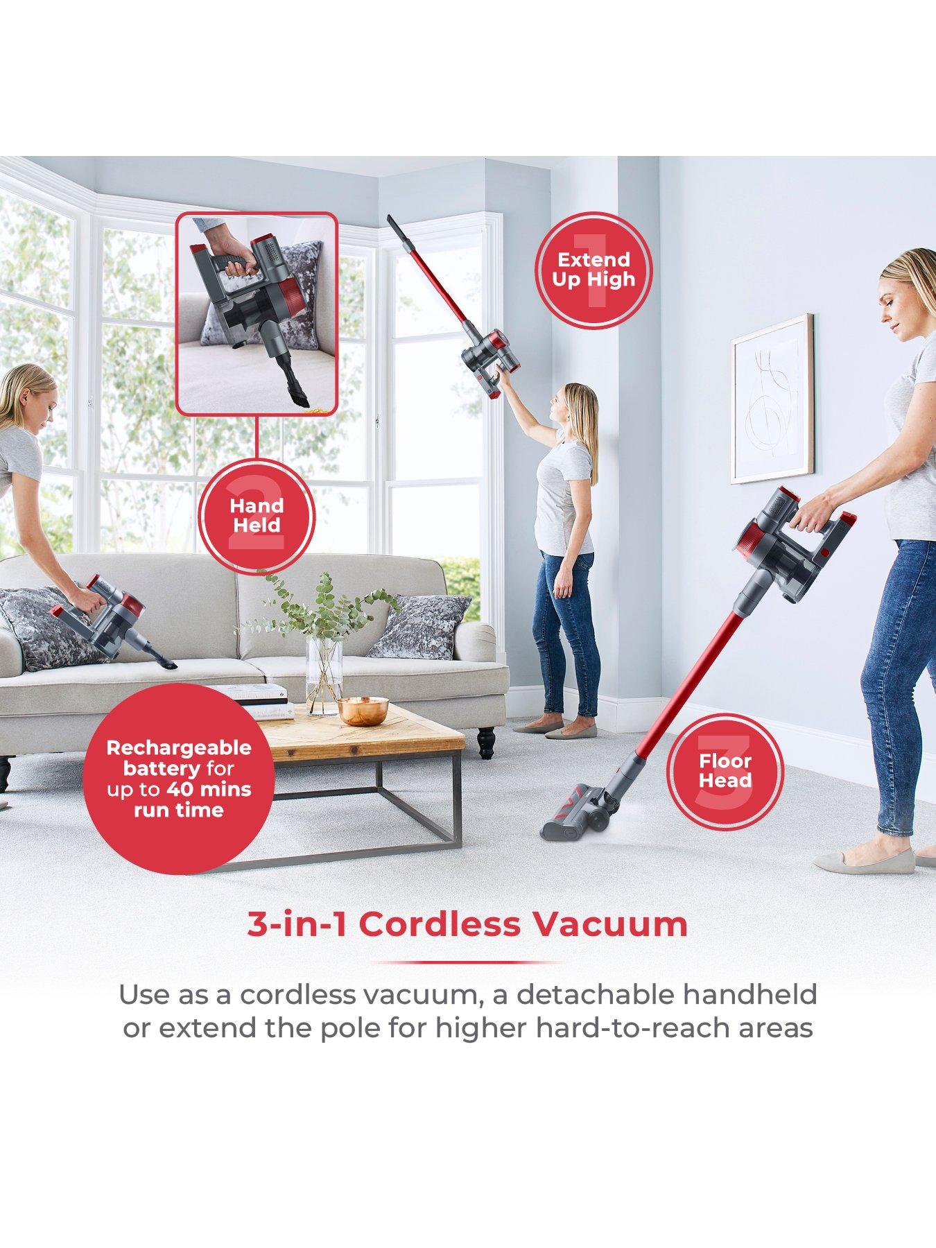  image of tower-t513014-vl40-pro-3-in-1-cordless-vacuum-cleaner-red