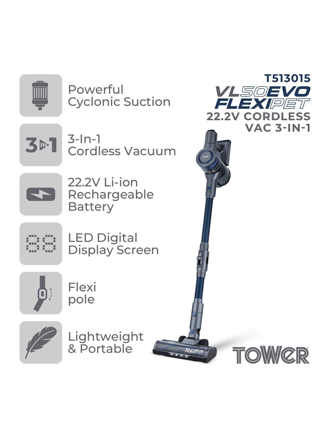 Image 2 of 7 of Tower T513015 VL50 Pro Performance Pet&nbsp;3-in-1 Cordless Vacuum Cleaner - Purple
