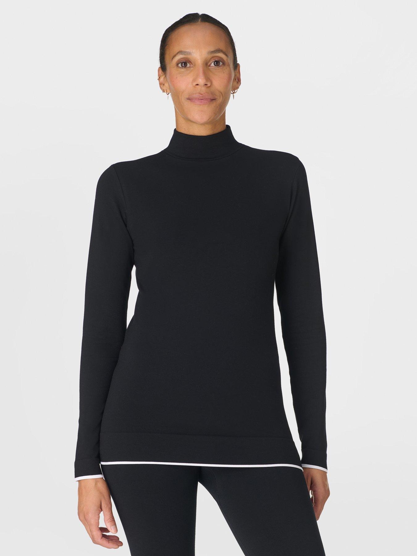  image of sweaty-betty-modal-high-neck-base-layer-top-black
