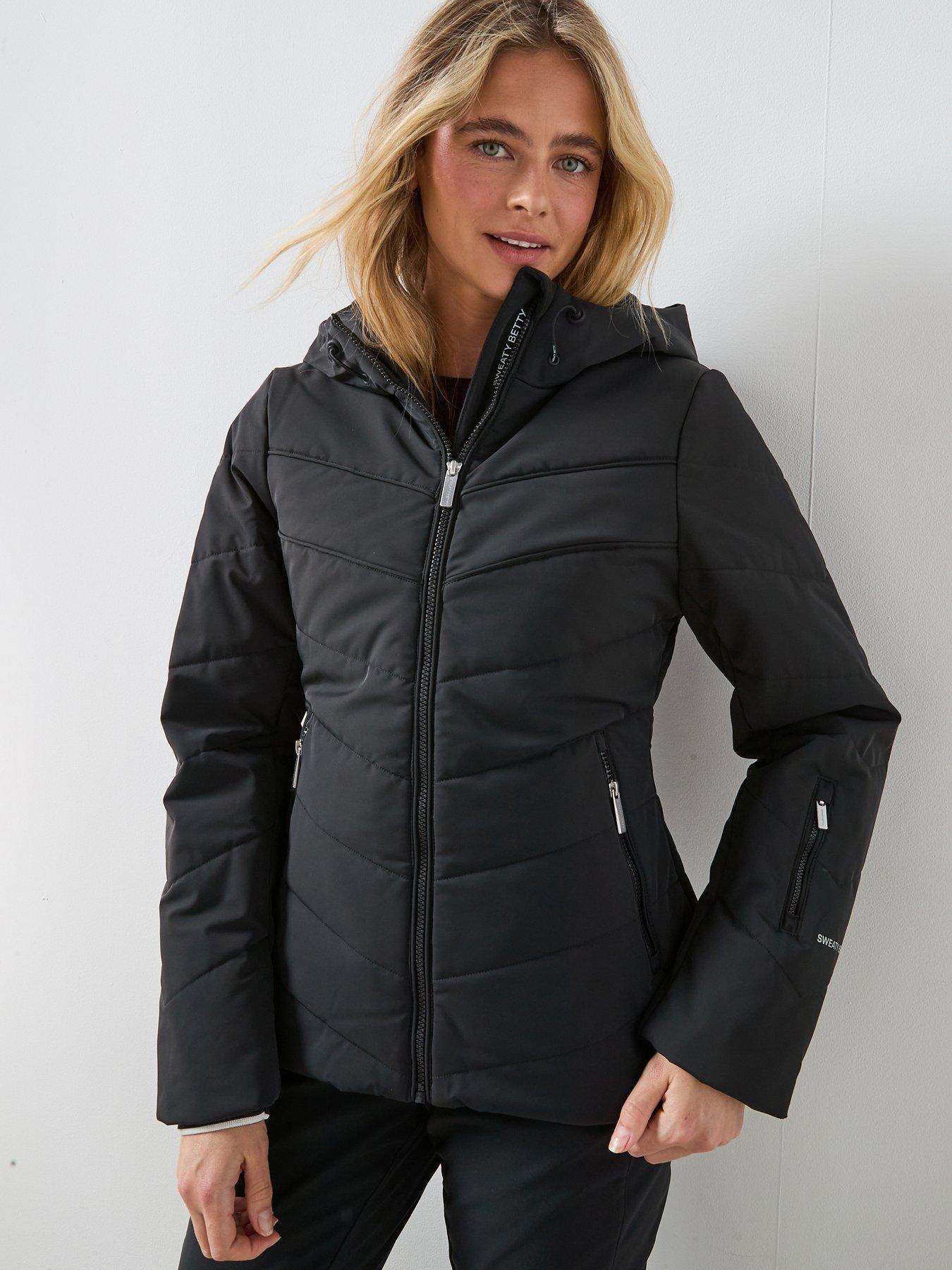 Sweaty Betty Exploration Water Resistant Chevron Ski Jacket - Black