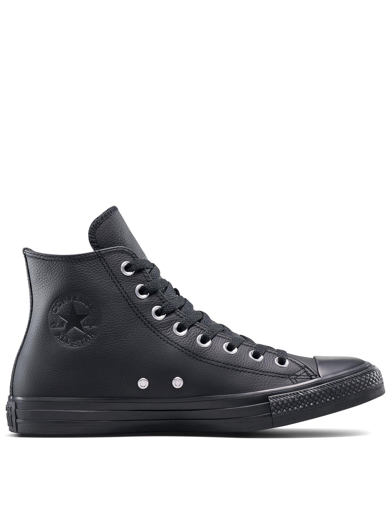 Converse Mens Chuck Taylor All Star Leather High Top - Black