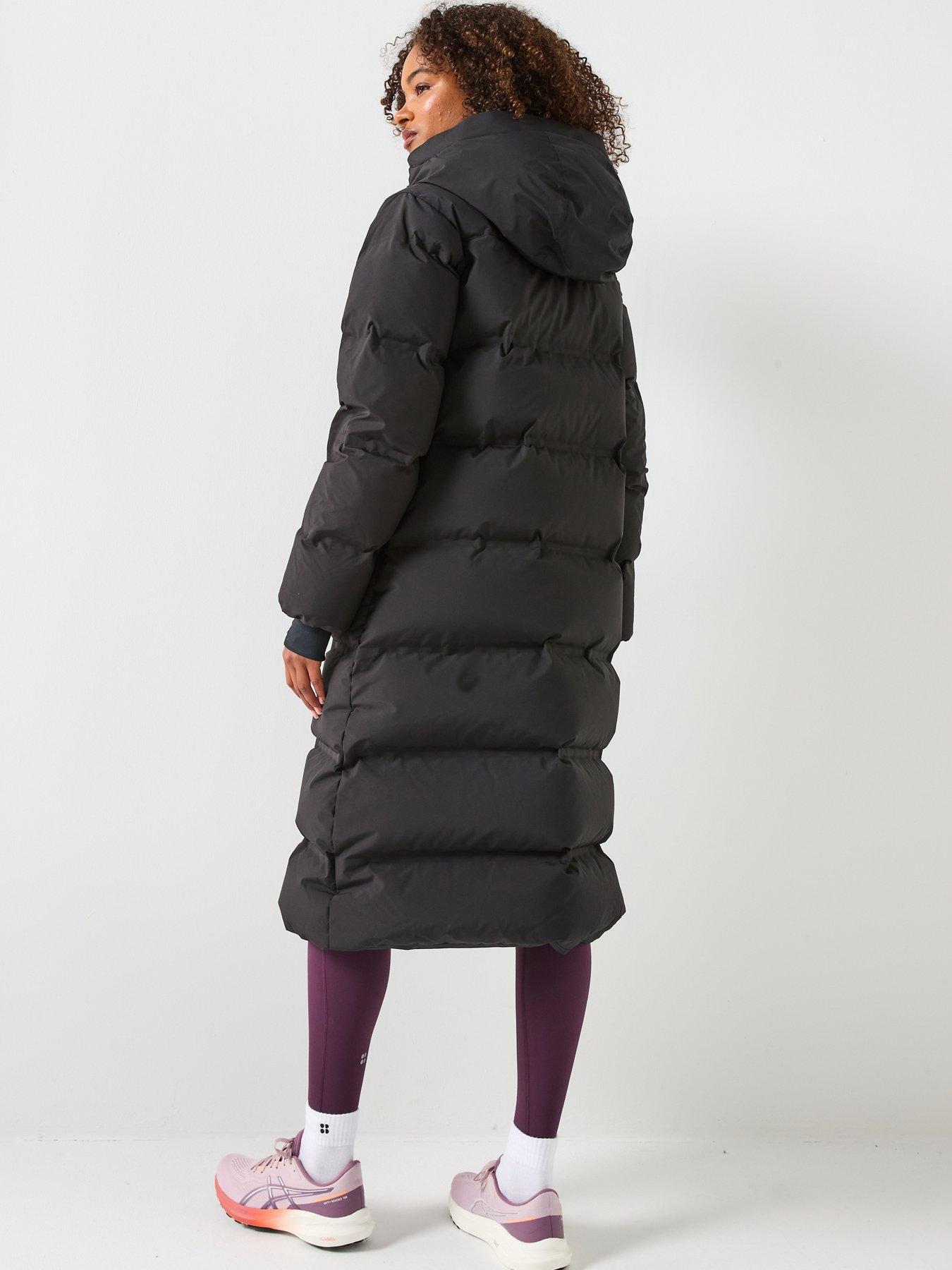  image of sweaty-betty-nimbus-longline-waterproof-puffer-black