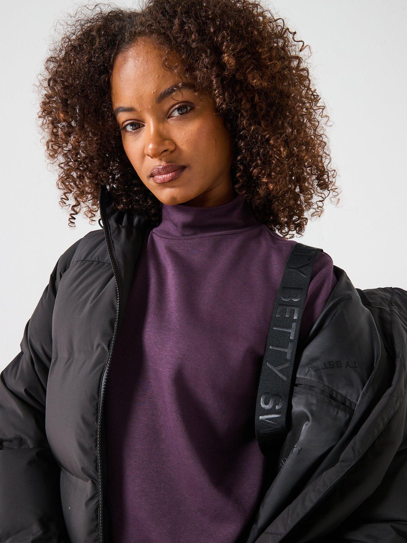  image of sweaty-betty-nimbus-longline-waterproof-puffer-black
