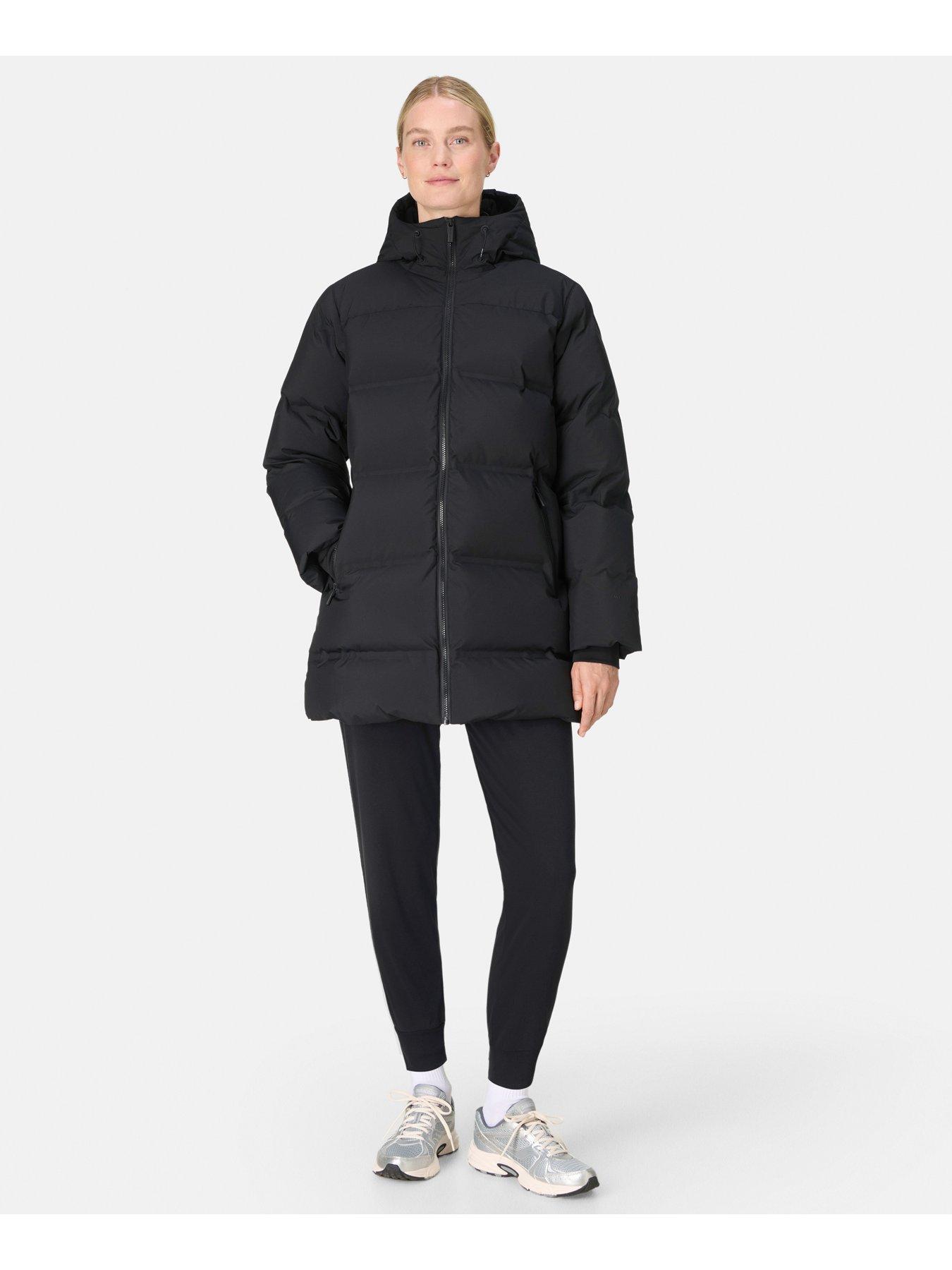  image of sweaty-betty-nimbus-mid-waterproof-puffer-coat-black