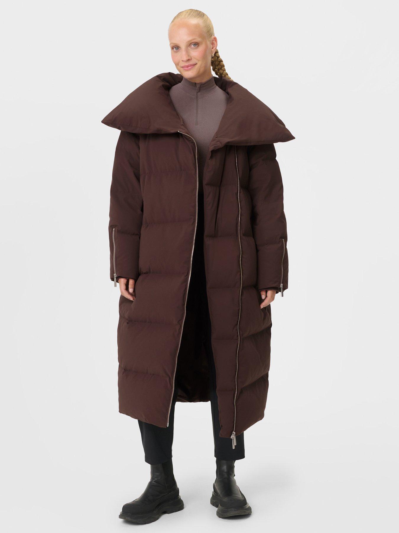 Sweaty Betty Nimbus Cloudweight Longline Puffer Coat - Brown