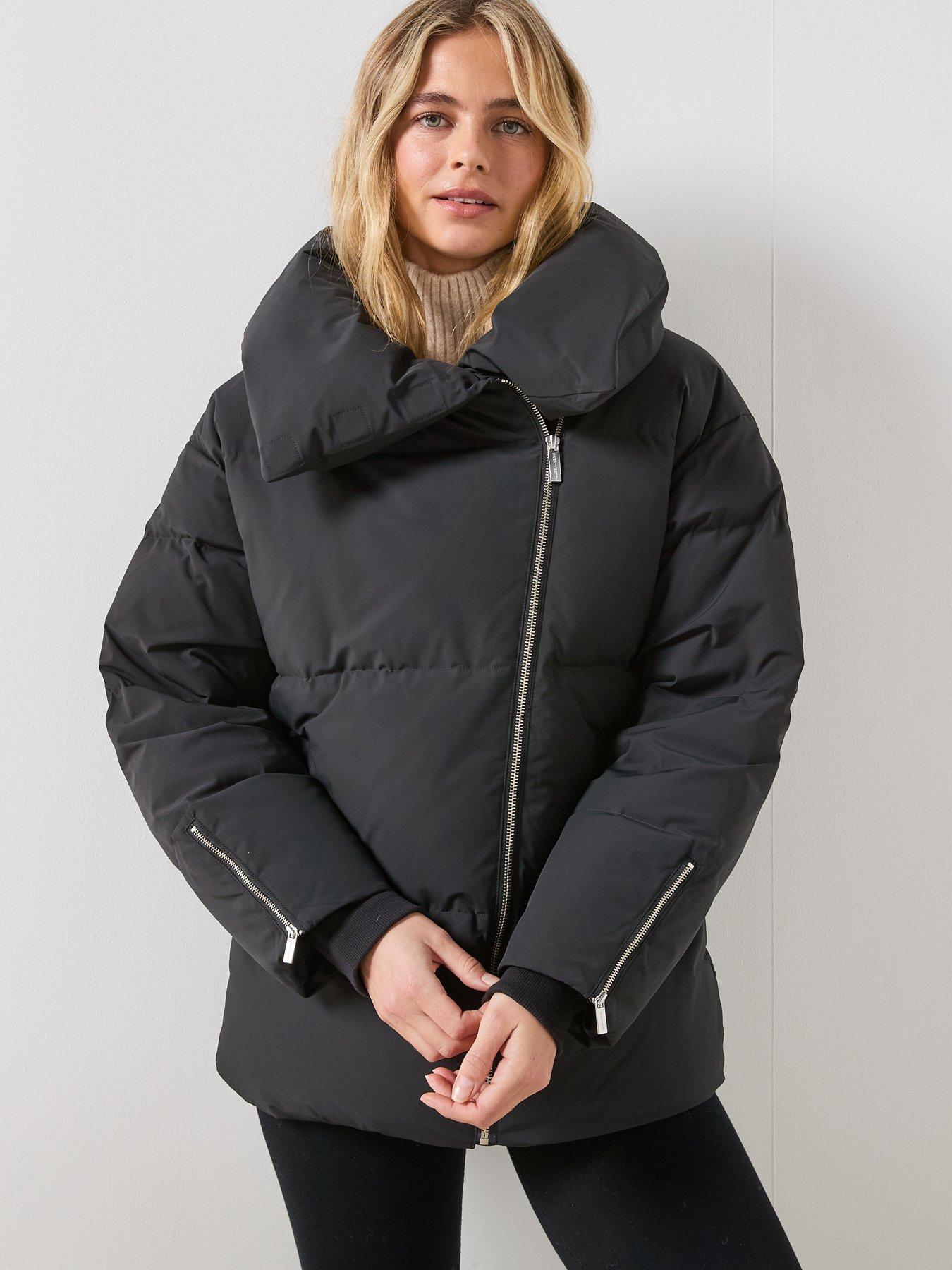Sweaty Betty Nimbus Cloud Funnel-Neck Shell-Down Puffer Jacket - Black