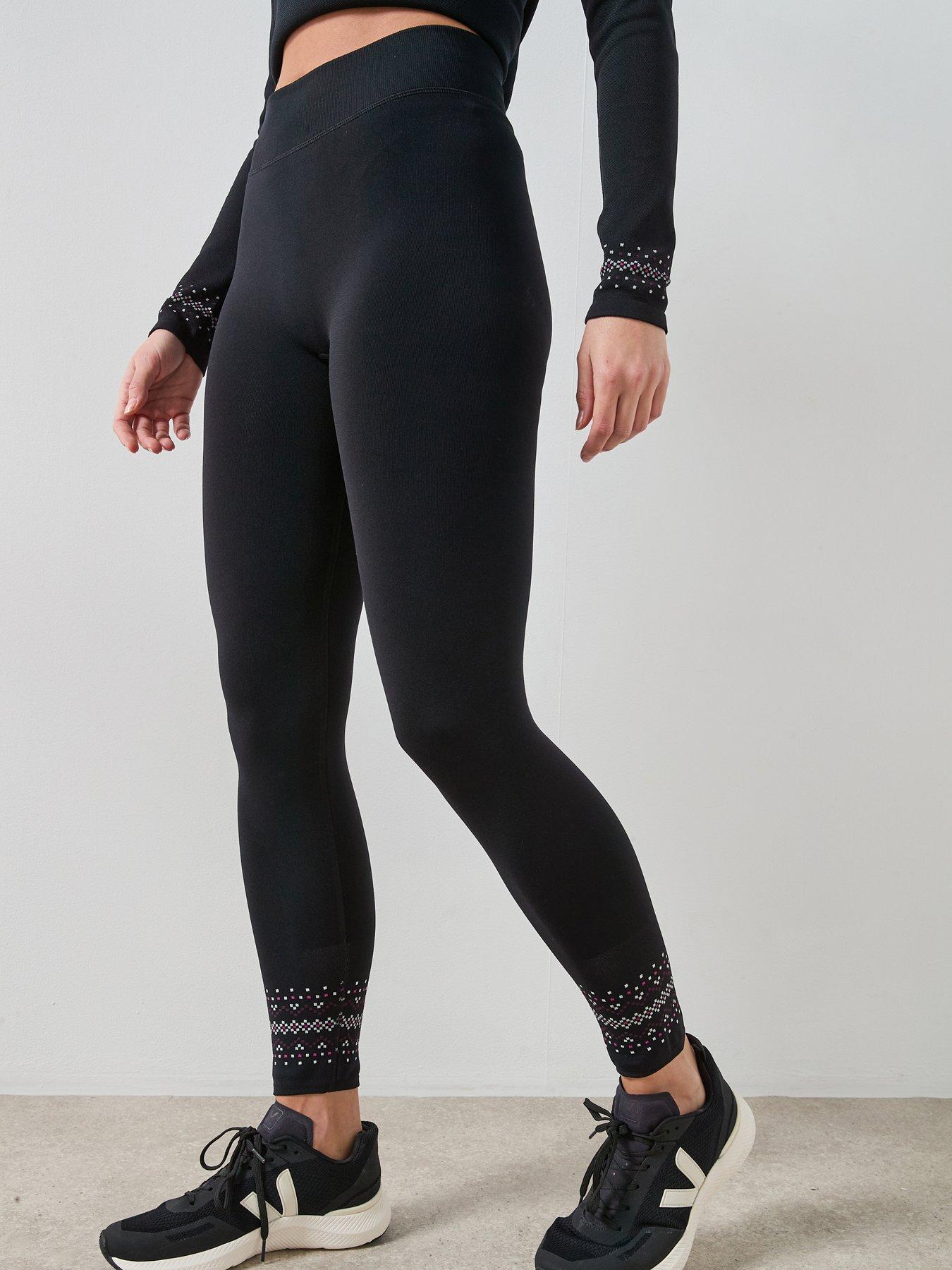 Sweaty Betty Fairisle Novelty Base Layer Legging - Black