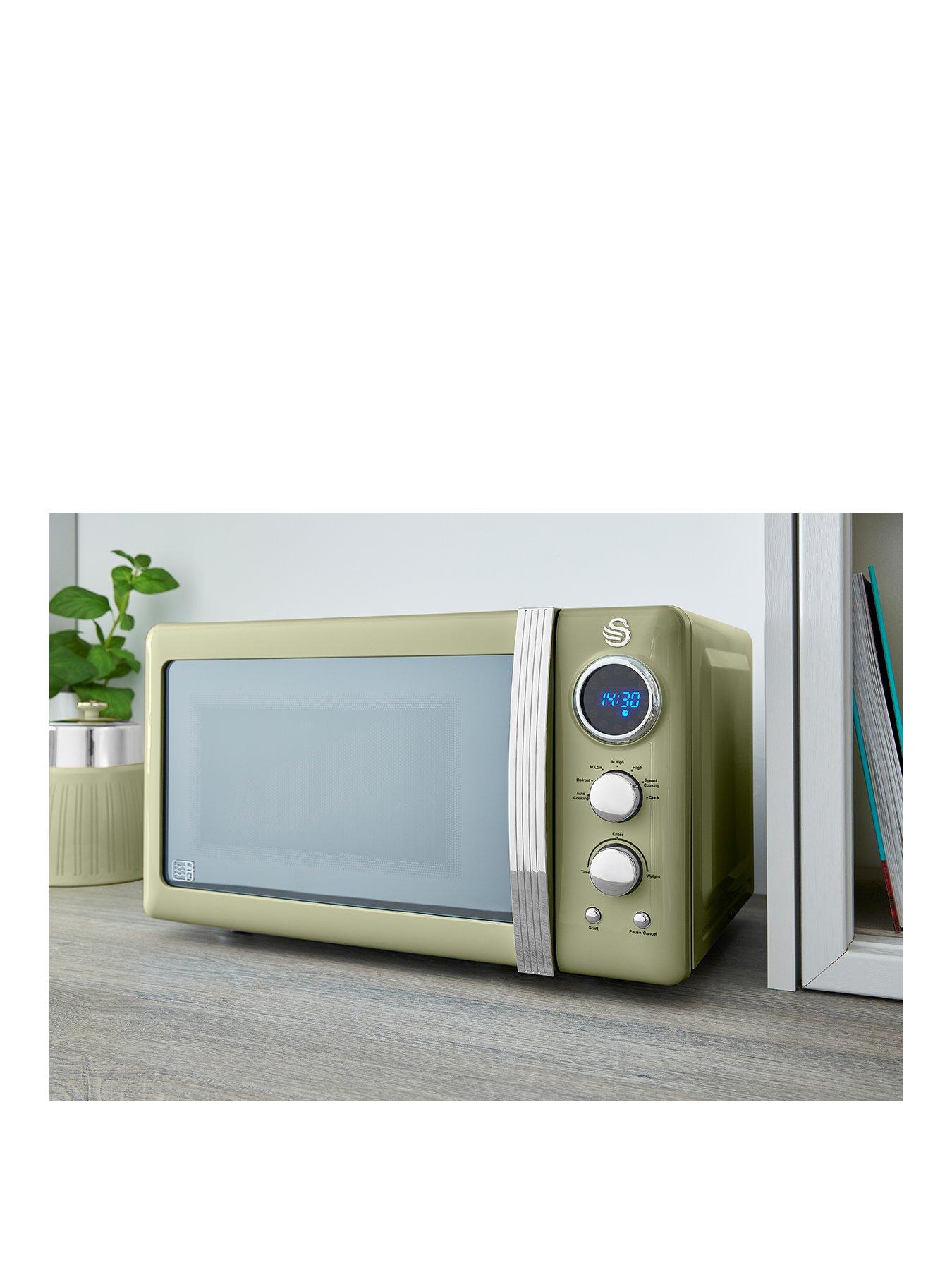 Swan SM22030LGN Retro 20L Digital Microwave - Green
