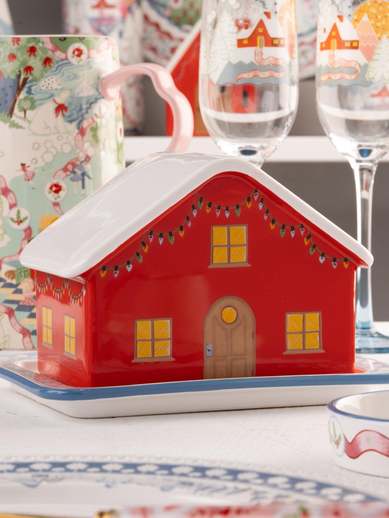  image of cath-kidston-ck-xmas-house-butter-dish