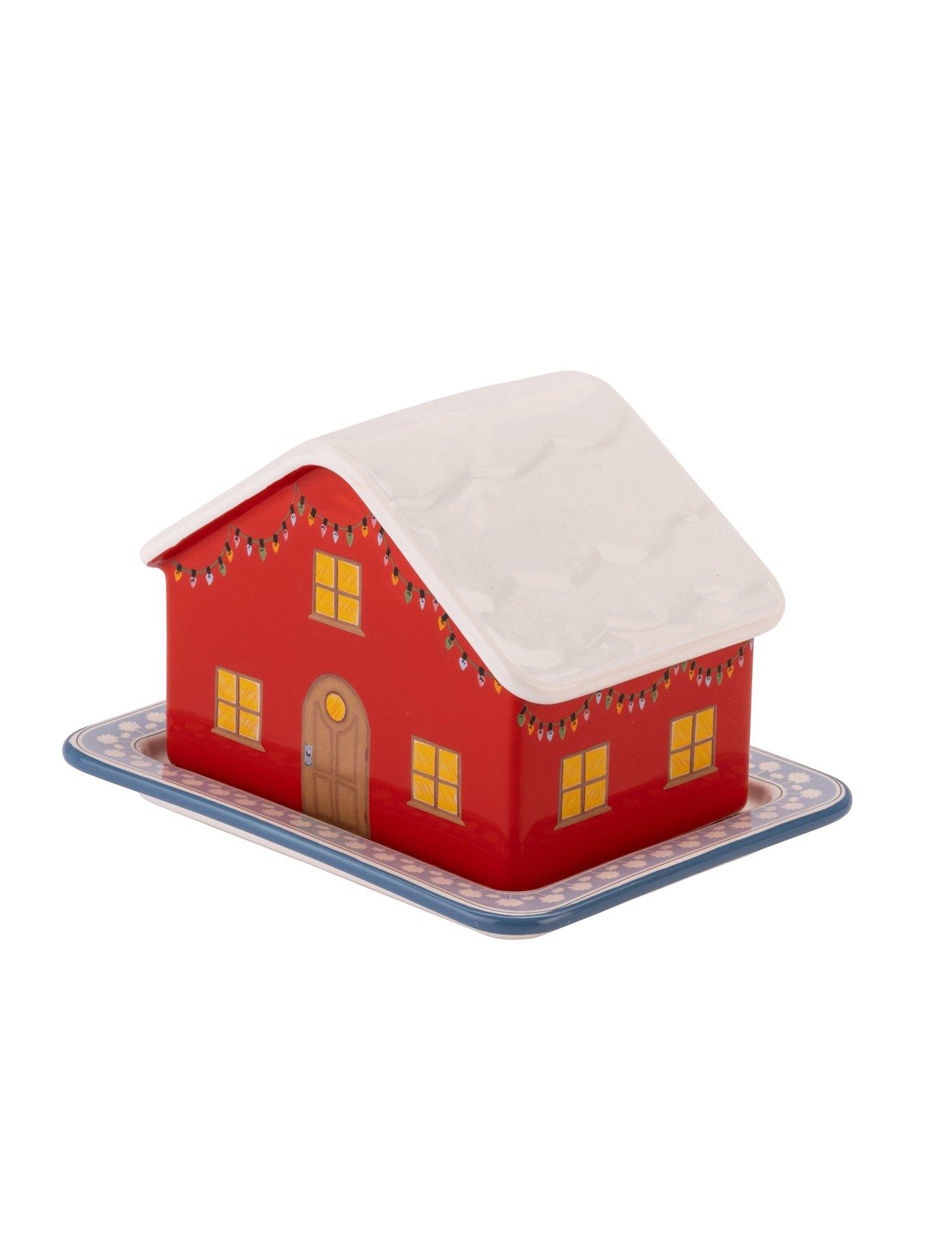  image of cath-kidston-ck-xmas-house-butter-dish