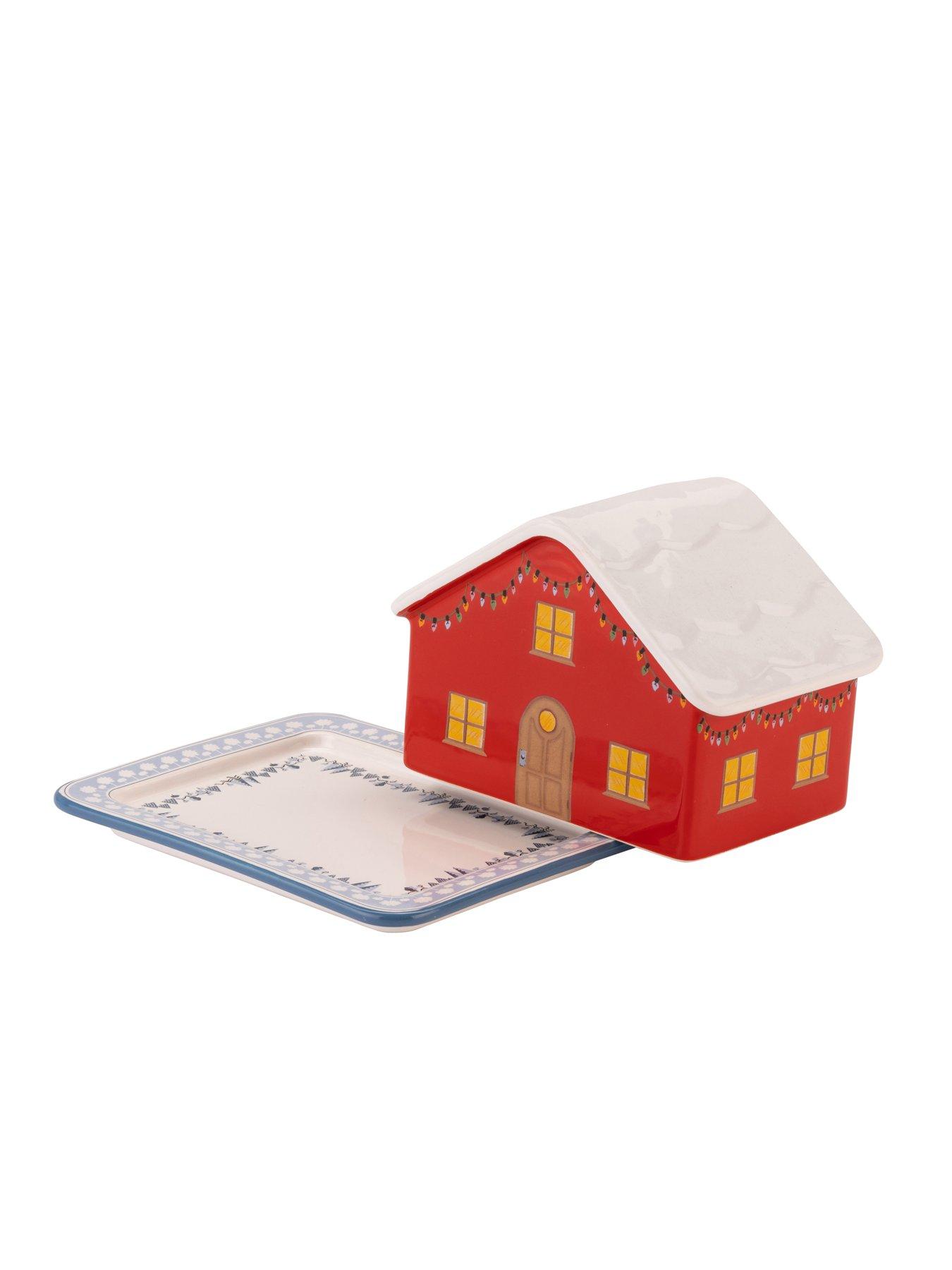  image of cath-kidston-ck-xmas-house-butter-dish