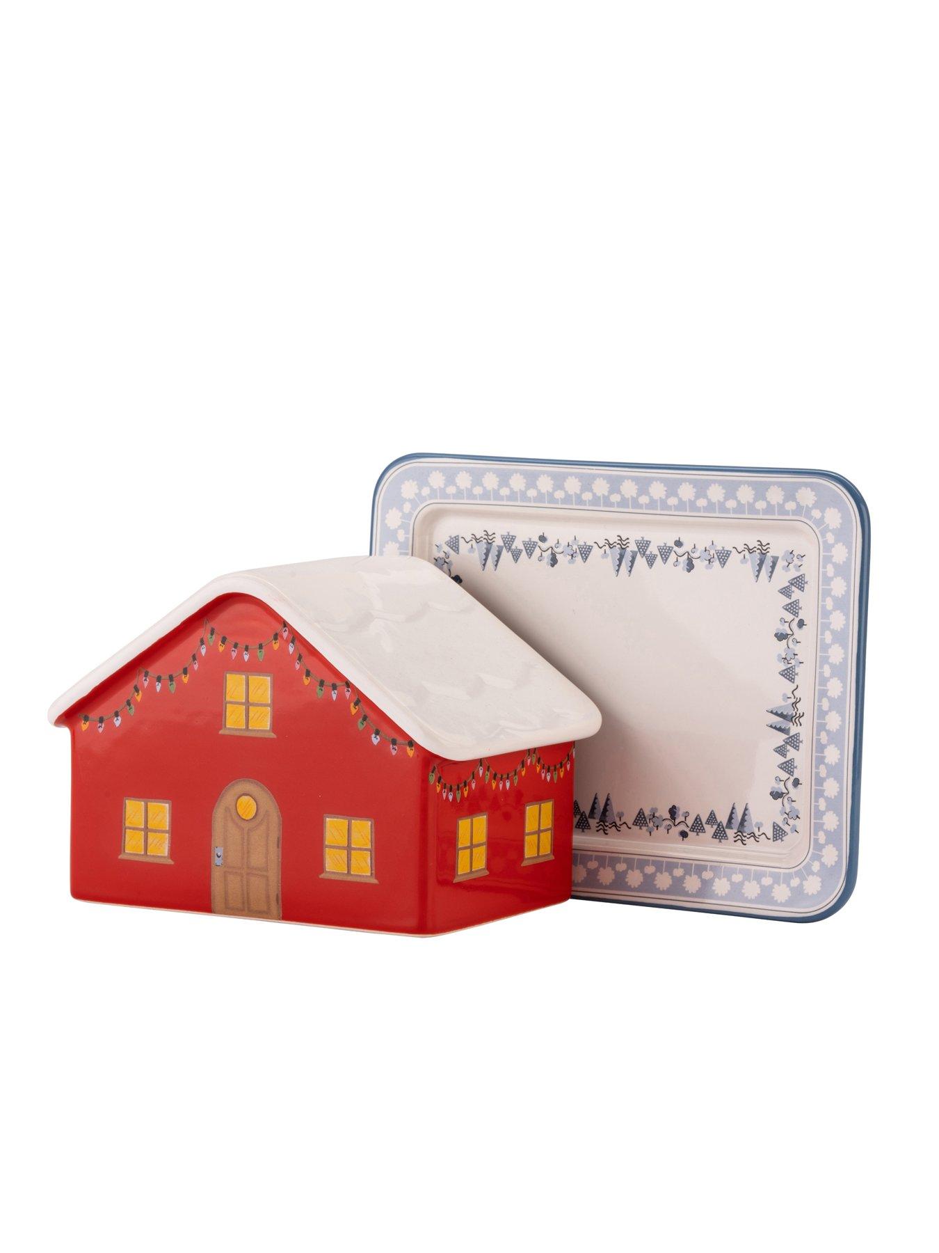  image of cath-kidston-ck-xmas-house-butter-dish