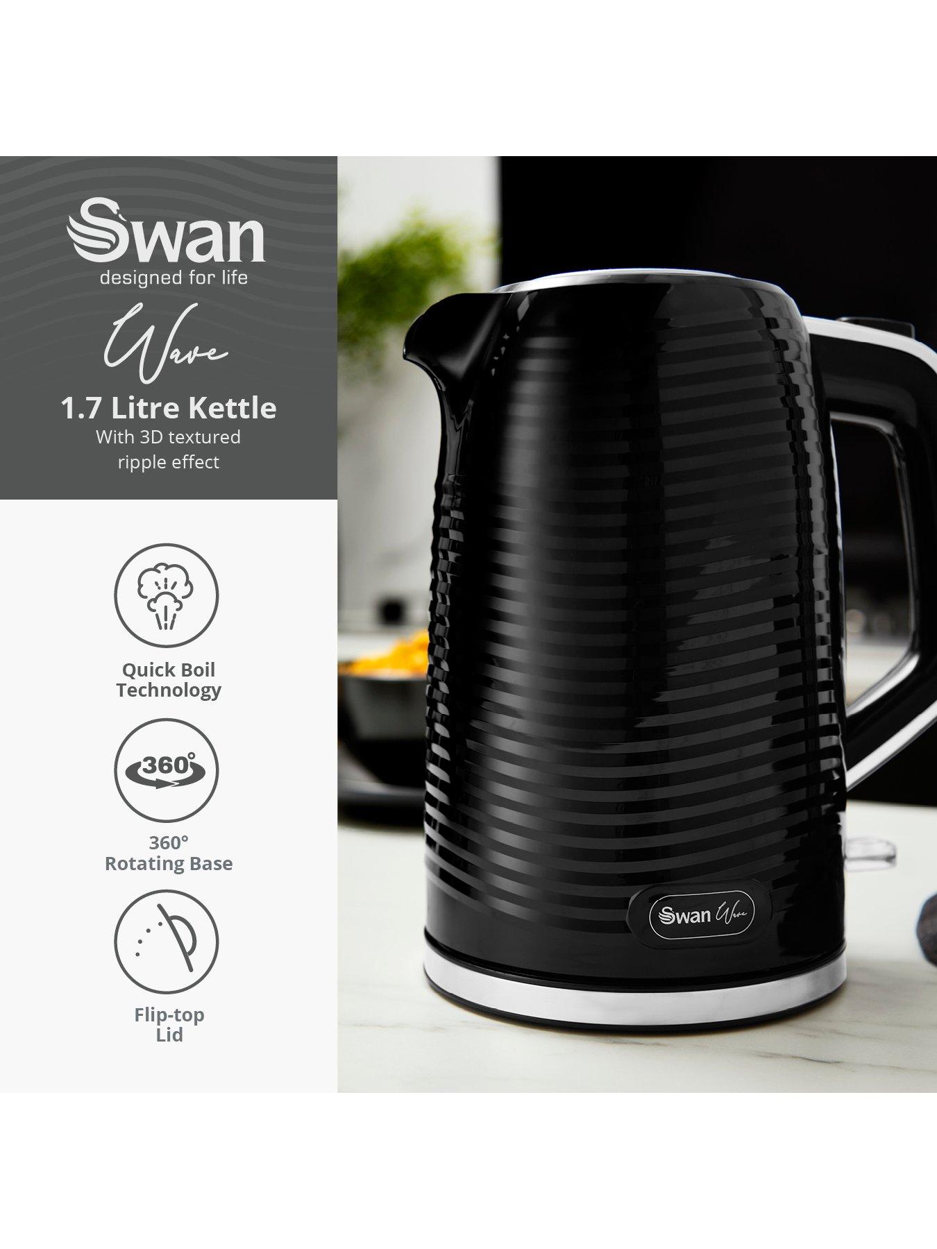 Image 2 of 7 of Swan SK19034BLK Wave 1.7L Cordless Kettle - Black
