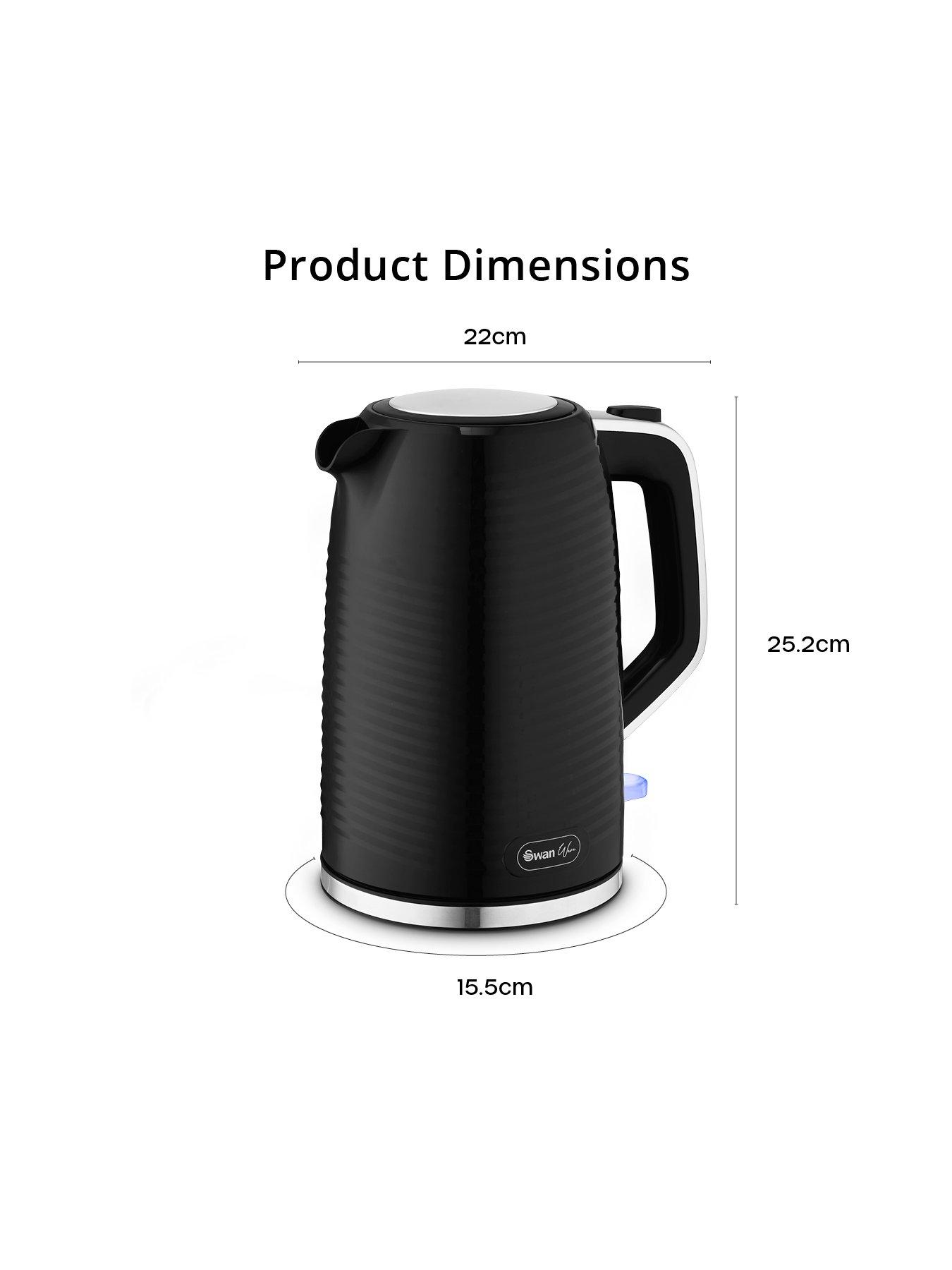 Image 6 of 7 of Swan SK19034BLK Wave 1.7L Cordless Kettle - Black