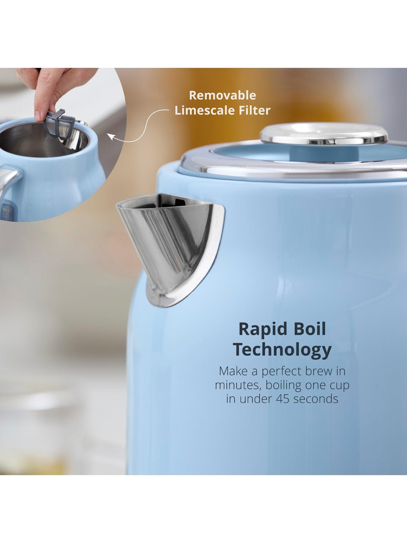  image of swan-sk19025bl-retro-revive-17l-jug-kettle-breeze-blue-amp-chrome