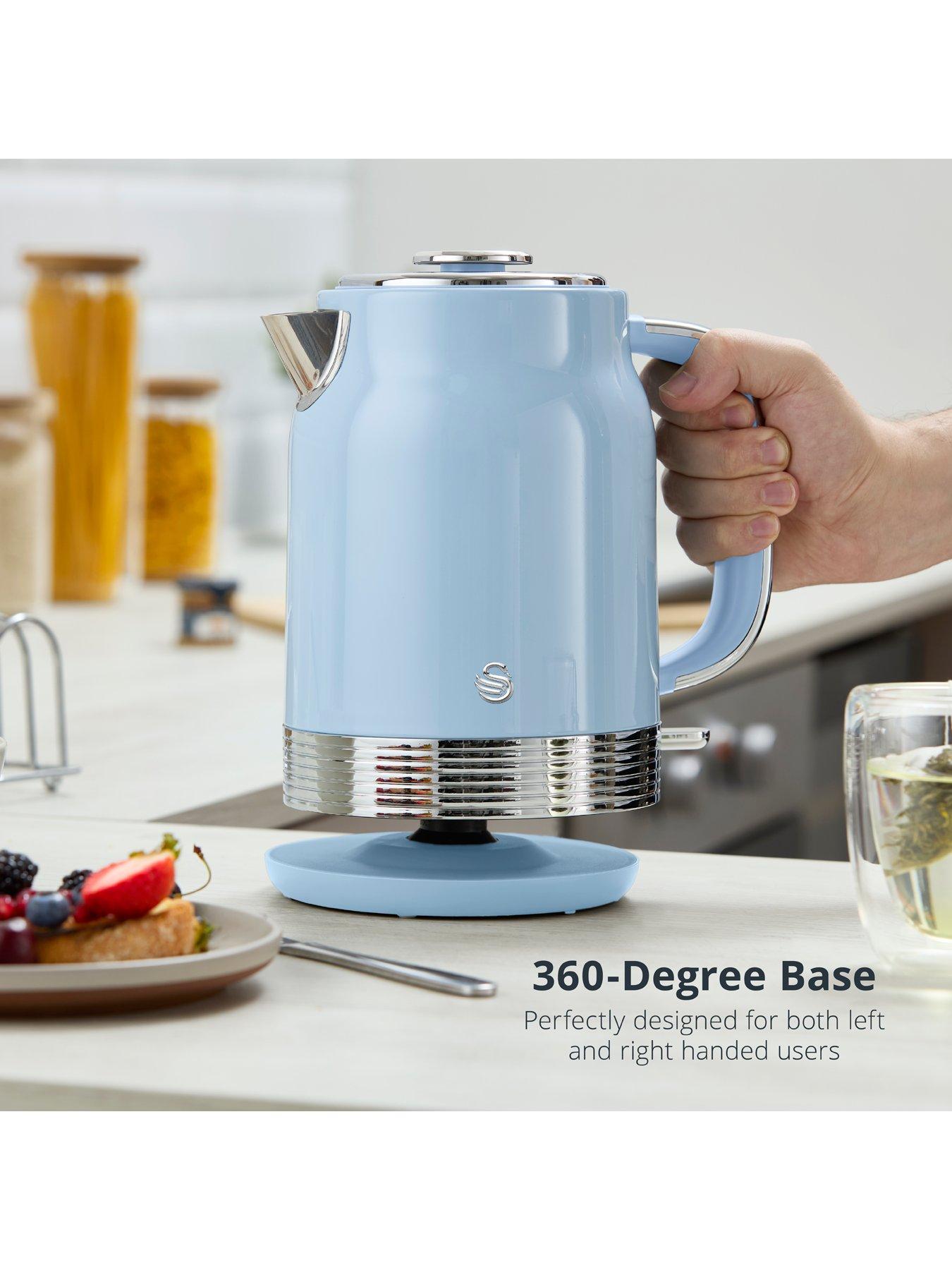  image of swan-sk19025bl-retro-revive-17l-jug-kettle-breeze-blue-amp-chrome