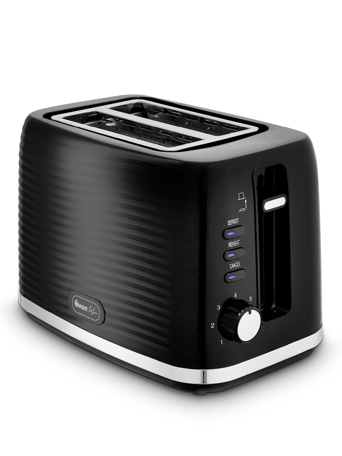 Swan ST19034BLK Wave 2 Slice Toaster - Black