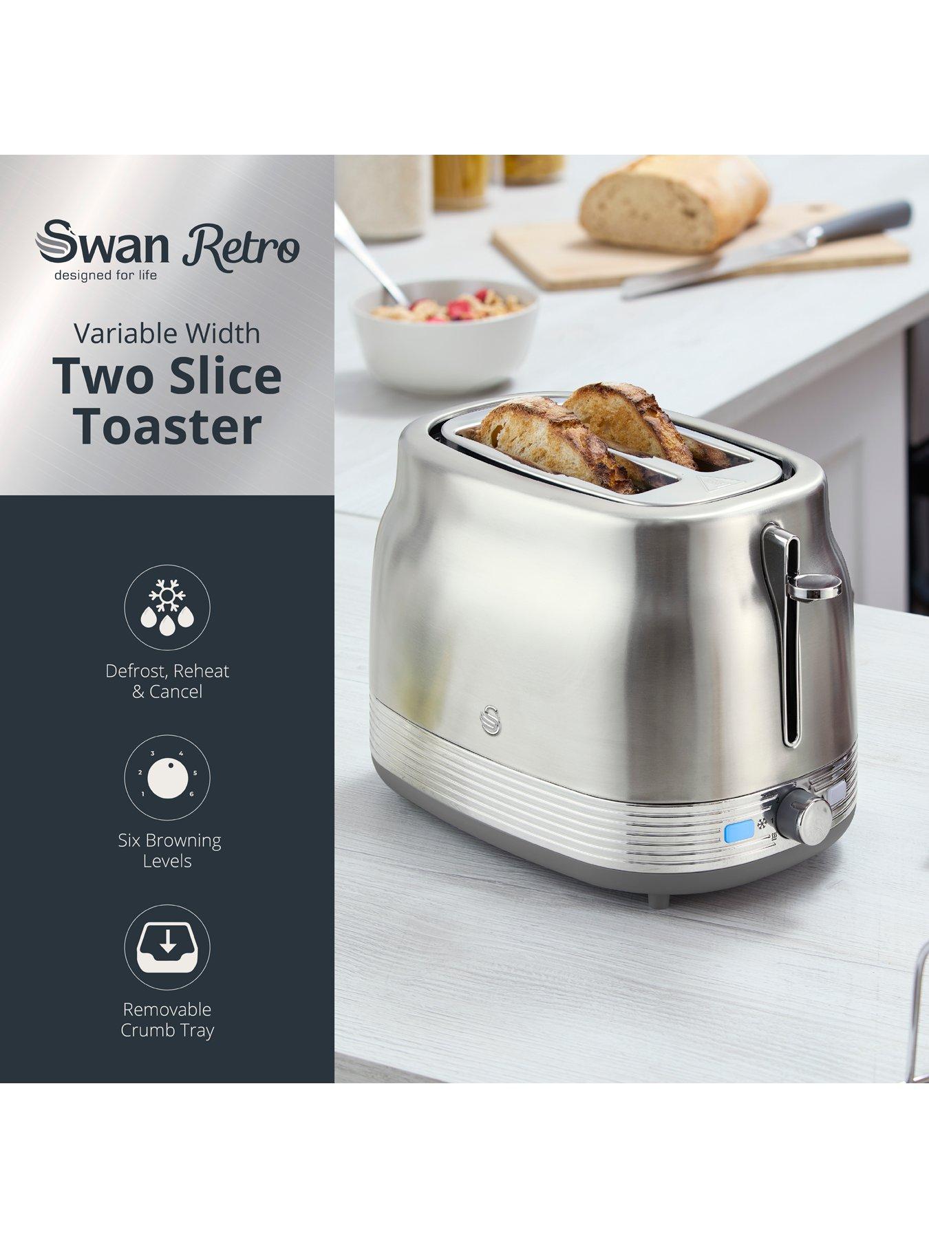  image of swan-st19028ss-retro-revive-2-slice-toaster-stainless-steel