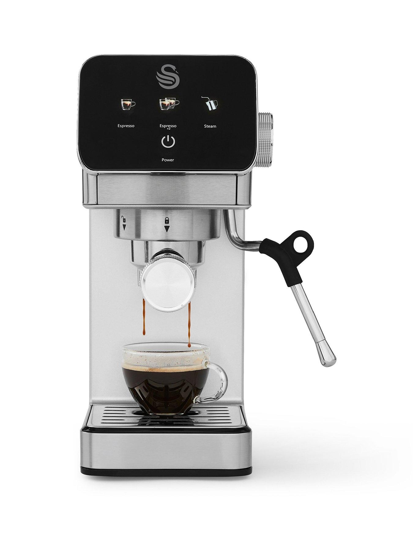 Swan SK22153 Mini Digital Espresso Coffee Machine - Stainless Steel