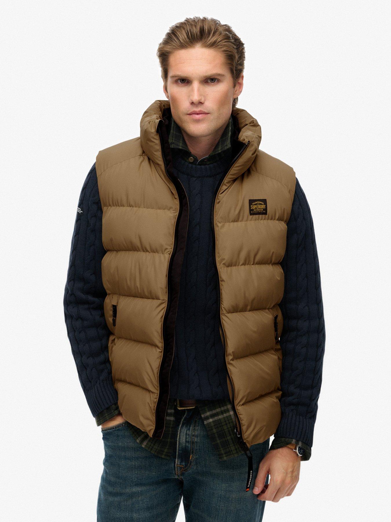 Superdry Sports Padded Gilet - Brown
