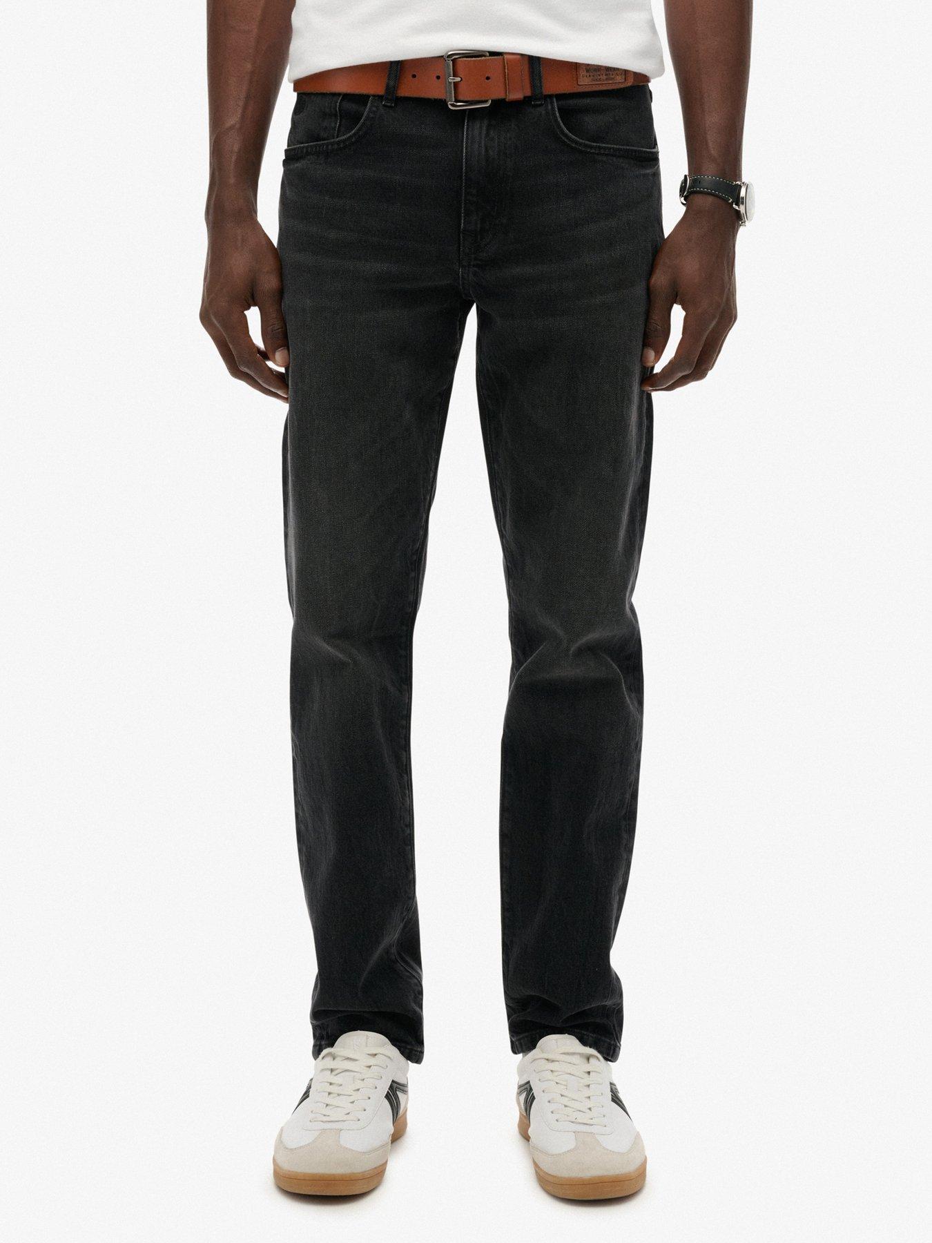 Superdry Vintage Slim Straight Fit Jeans - Black