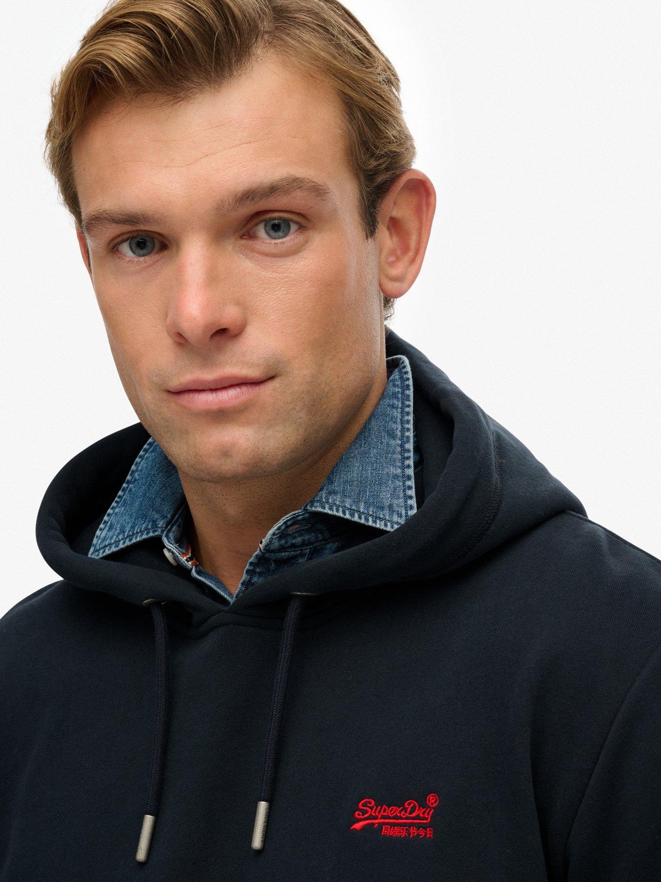  image of superdry-essential-logo-hoodie-black