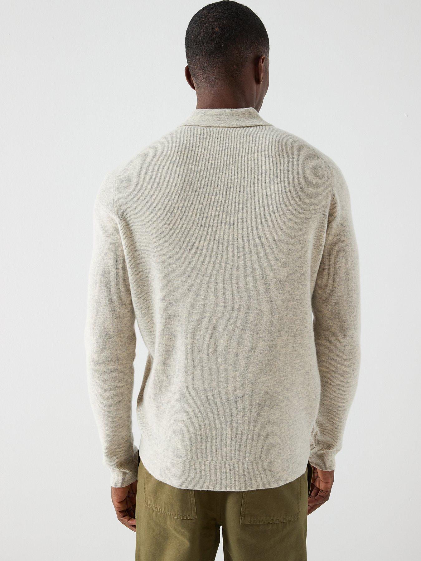Image 2 of 5 of Lyle & Scott Lambswool Blend Rugby Jumper - Grey
