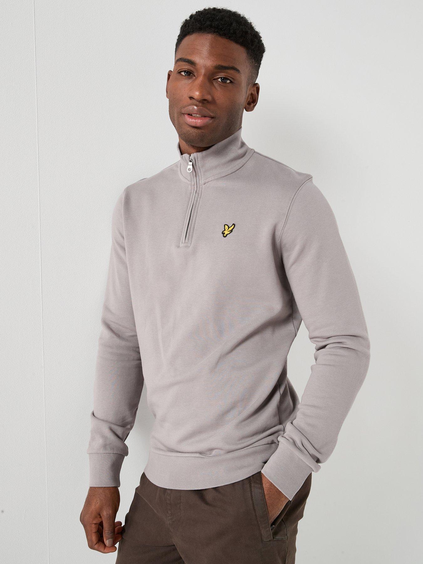 Lyle & Scott Loopback Quarter Zip Sweat - Grey