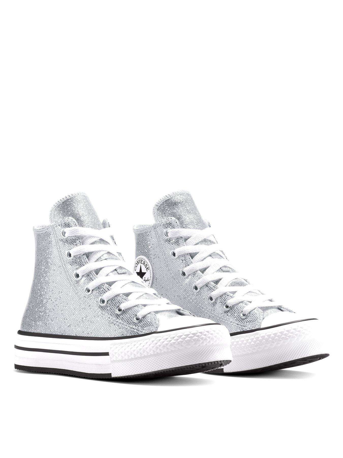 stillFront image of converse-kids-chuck-taylor-all-star-lift-disco-platform-high-top-silver