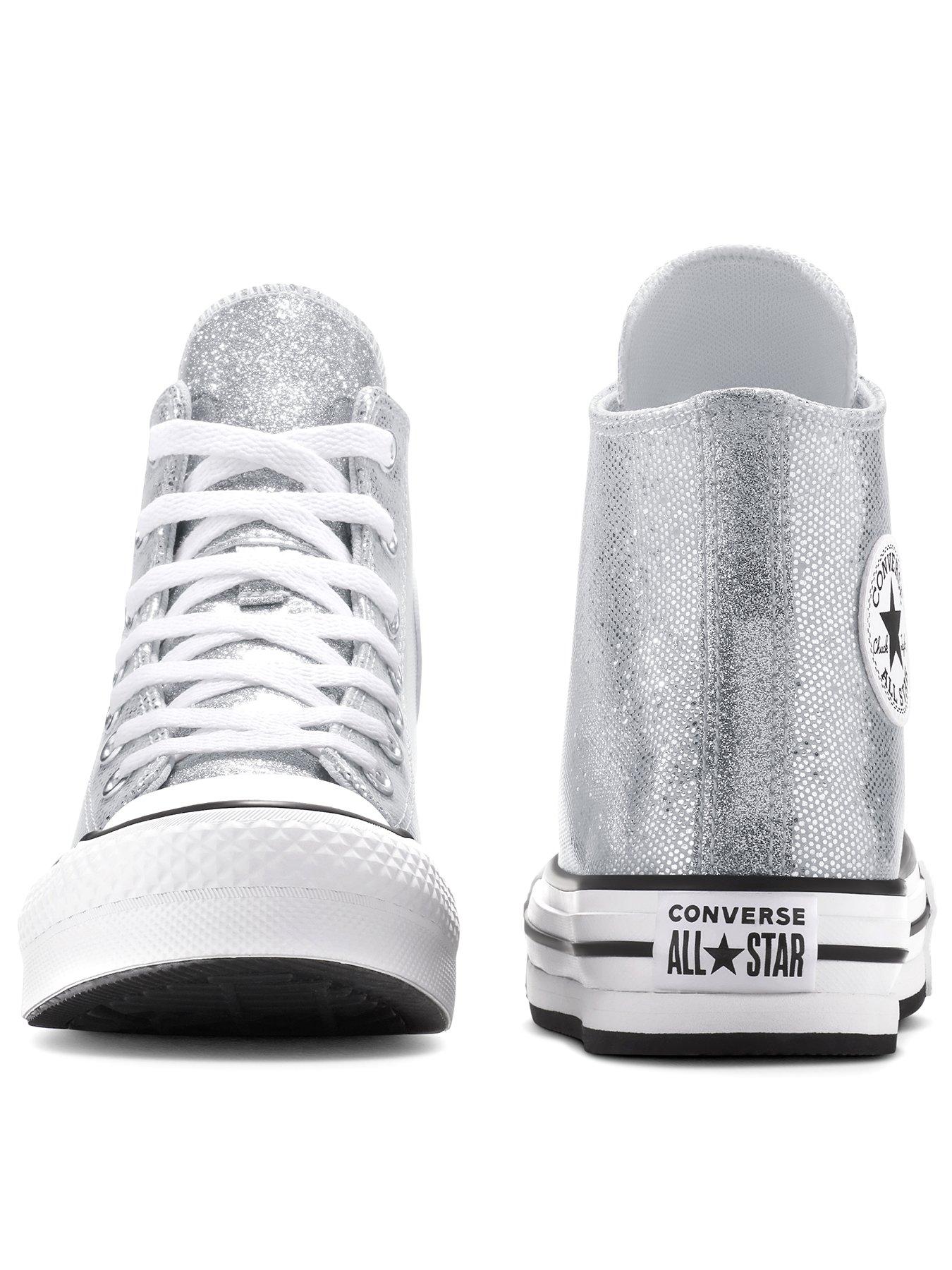  image of converse-kids-chuck-taylor-all-star-lift-disco-platform-high-top-silver