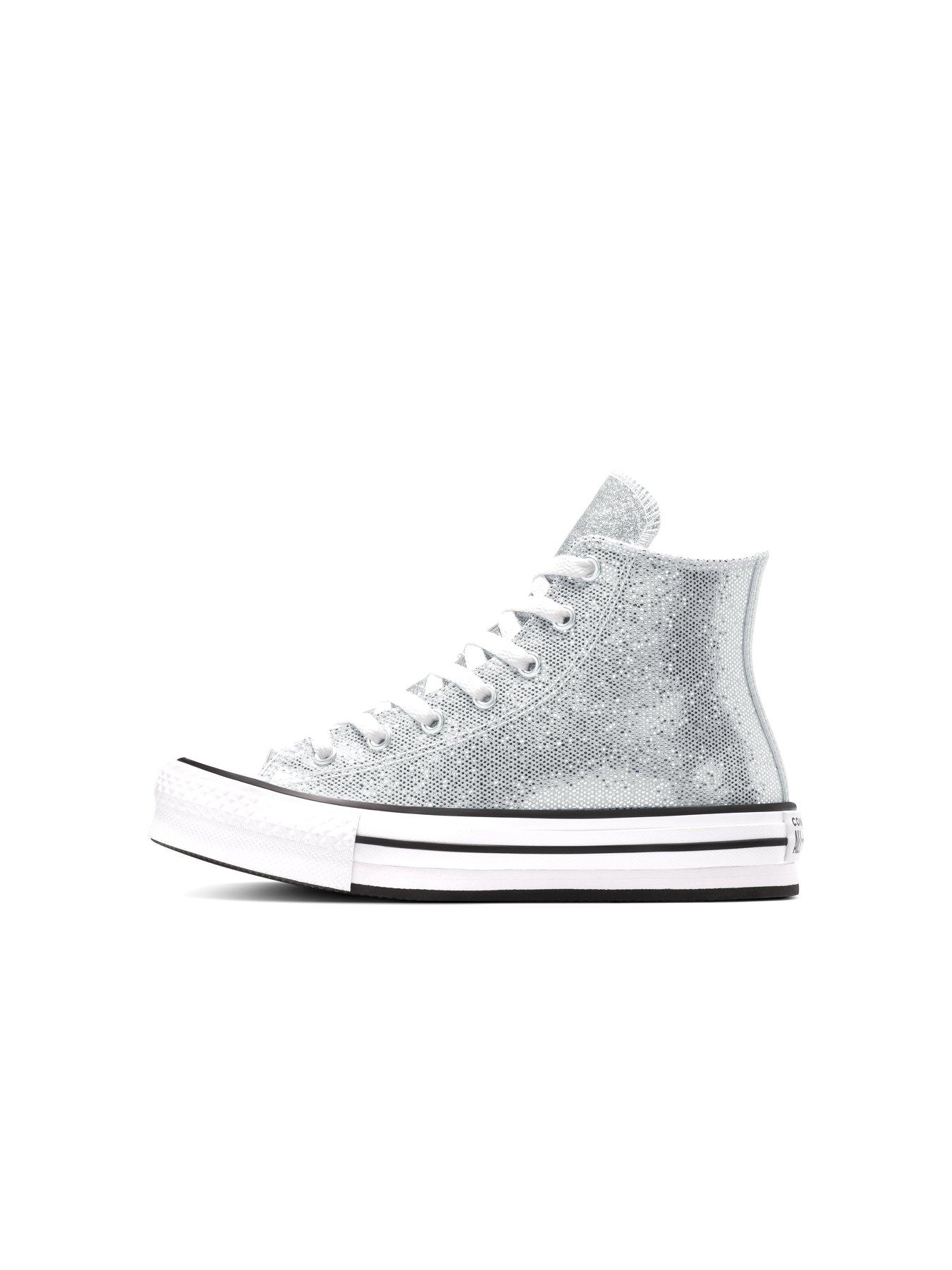  image of converse-kids-chuck-taylor-all-star-lift-disco-platform-high-top-silver