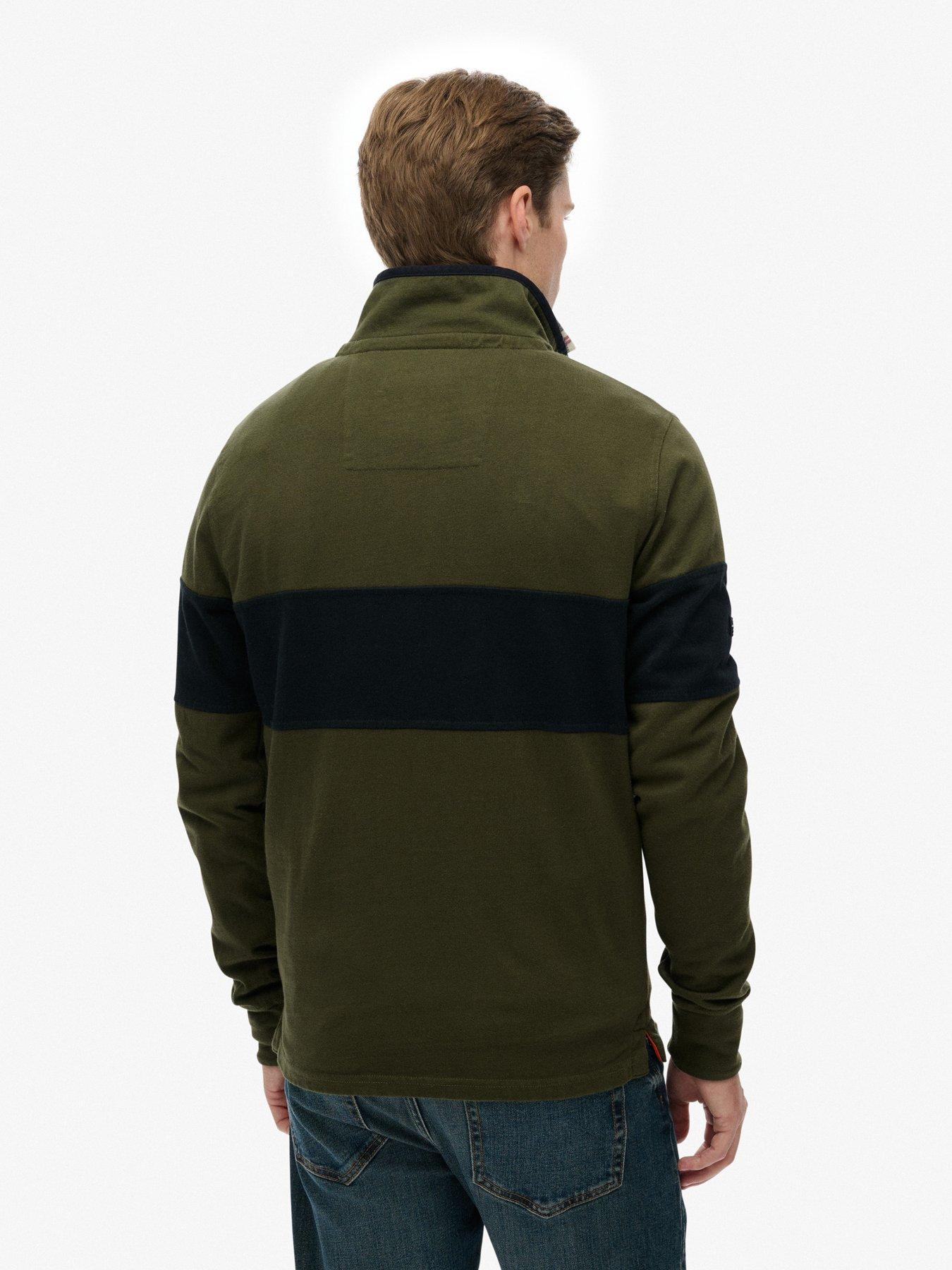 Image 2 of 6 of Superdry Classic Rugby Henley Sweat - Green