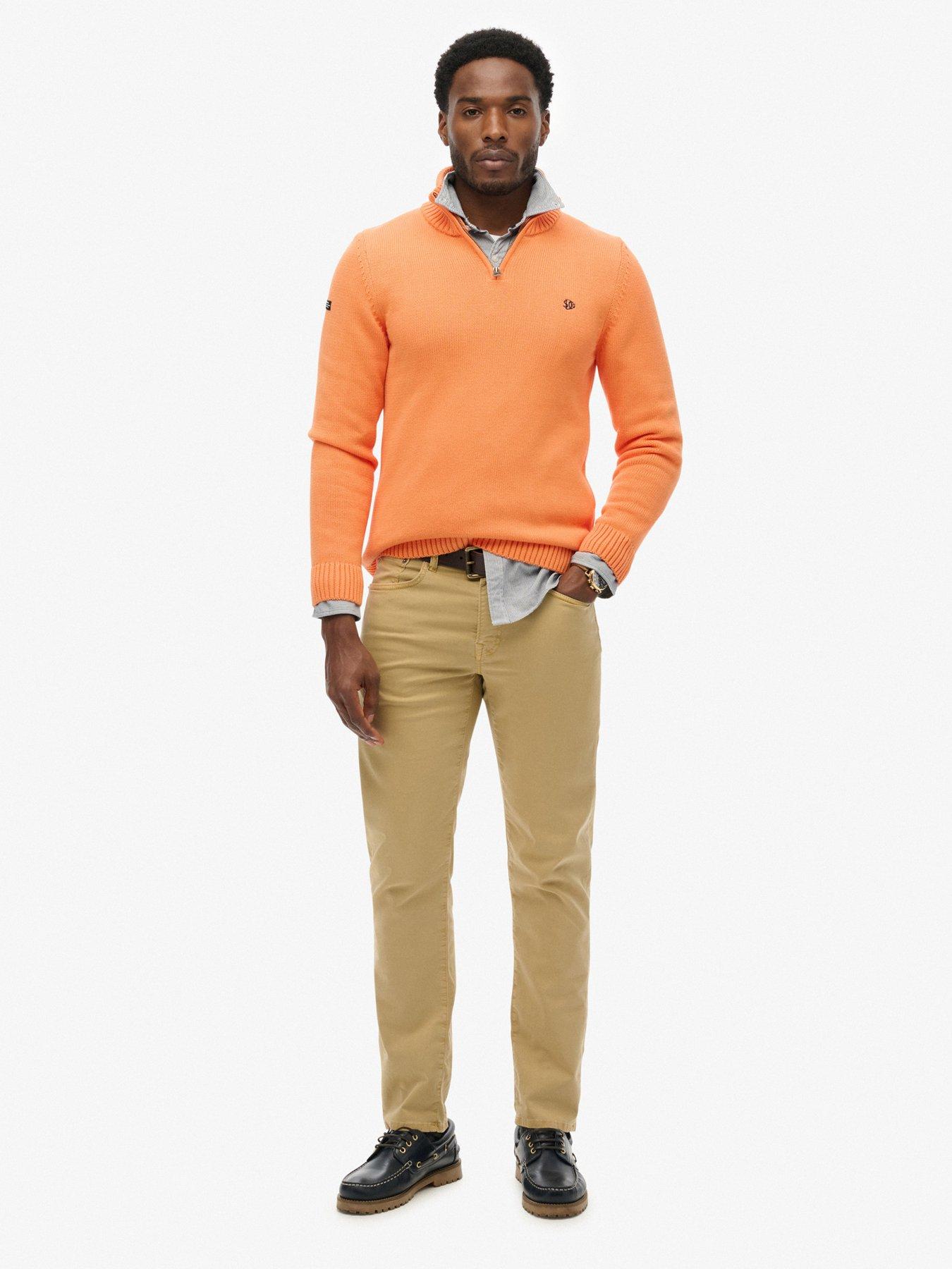  image of superdry-cotton-half-zip-knitted-jumper