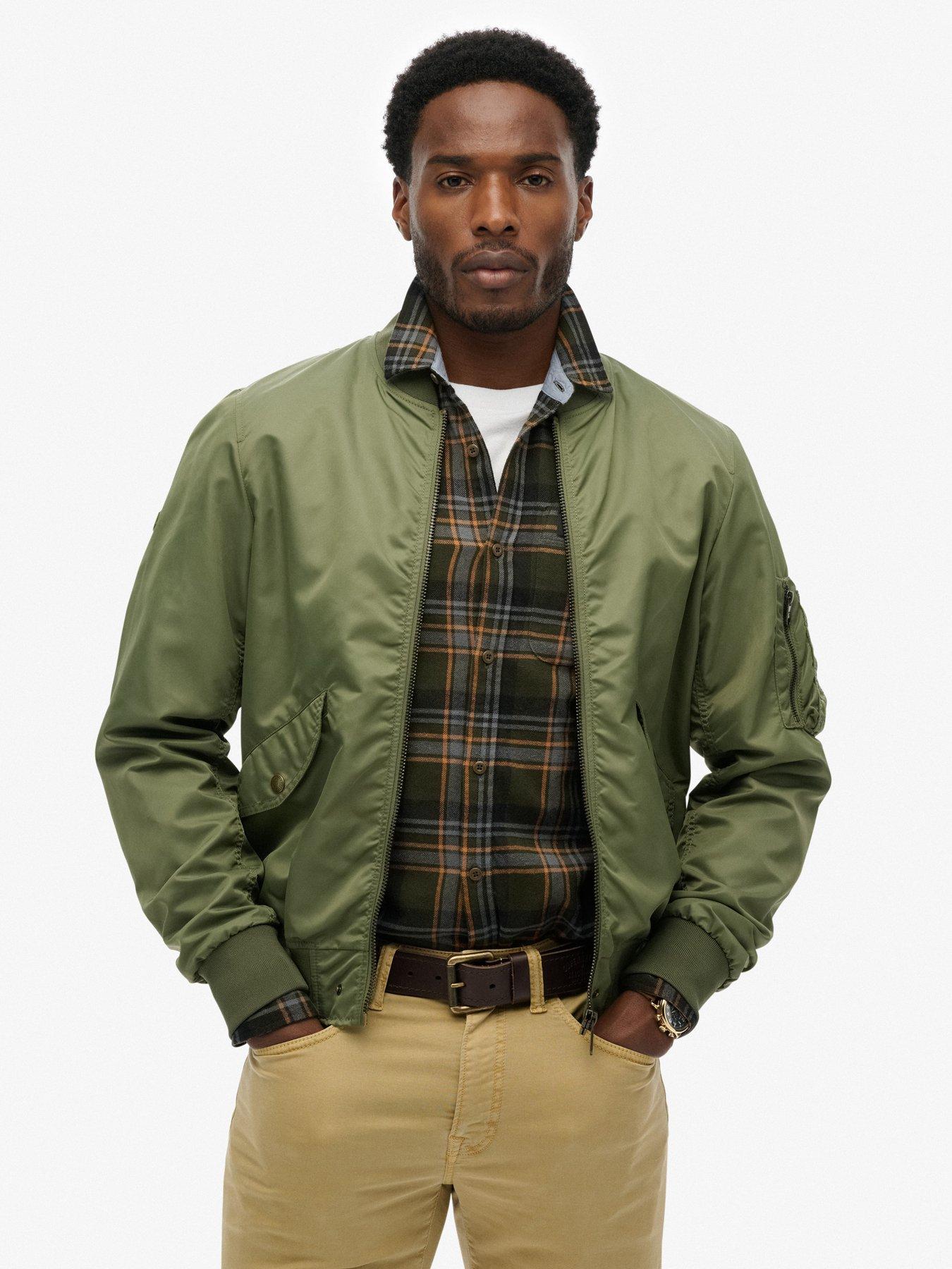  image of superdry-merchant-bomber-jacket-green
