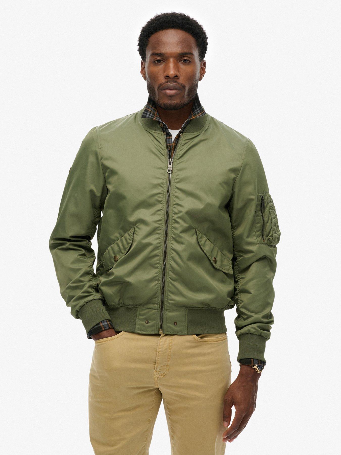  image of superdry-merchant-bomber-jacket-green