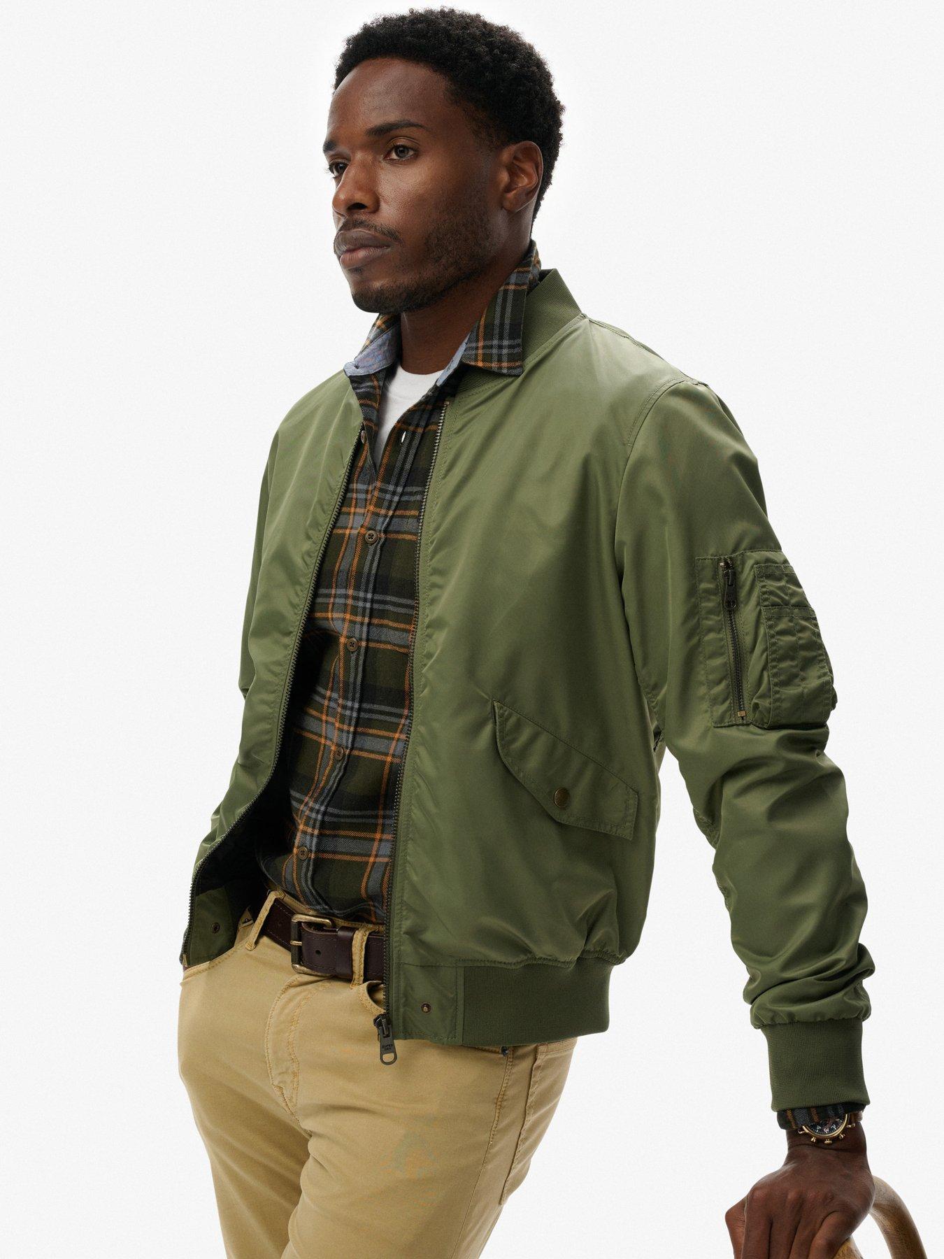  image of superdry-merchant-bomber-jacket-green