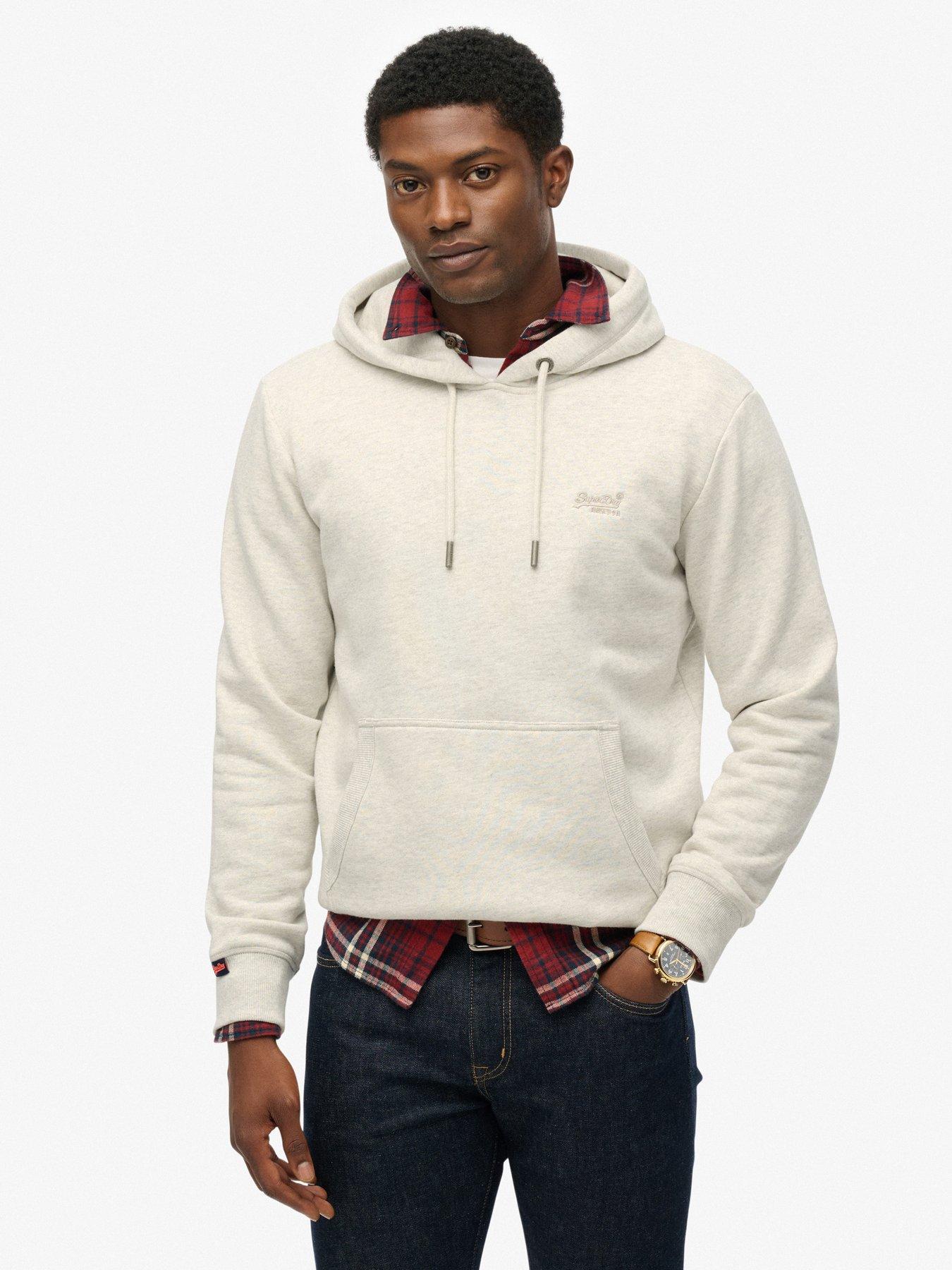  image of superdry-essential-logo-hoodie-grey