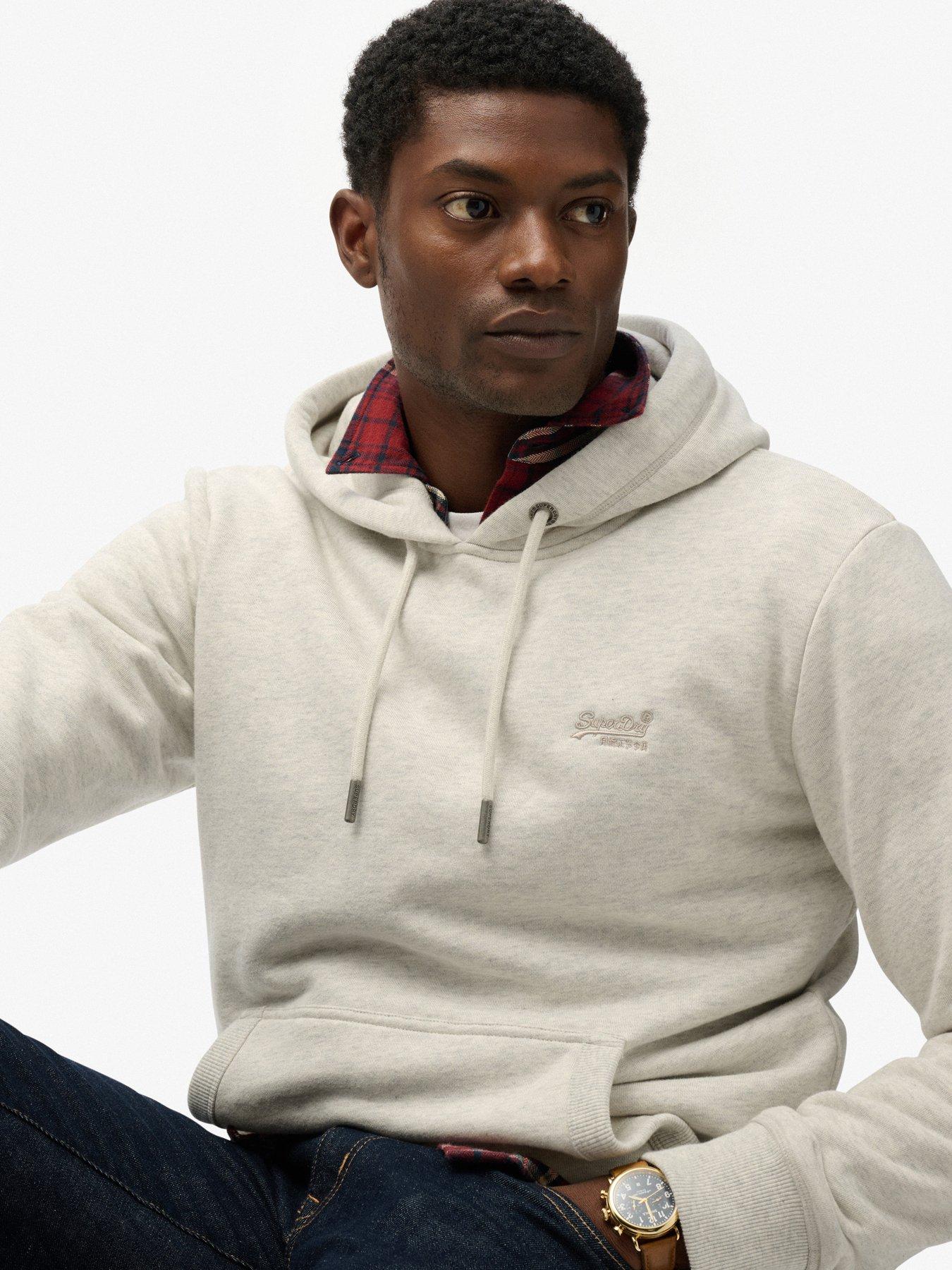  image of superdry-essential-logo-hoodie-grey