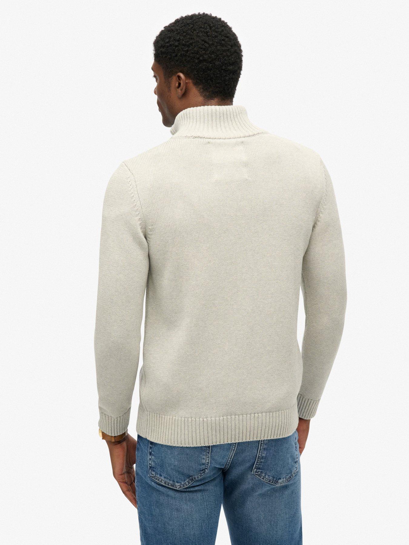  image of superdry-cotton-half-zip-knit-jumper