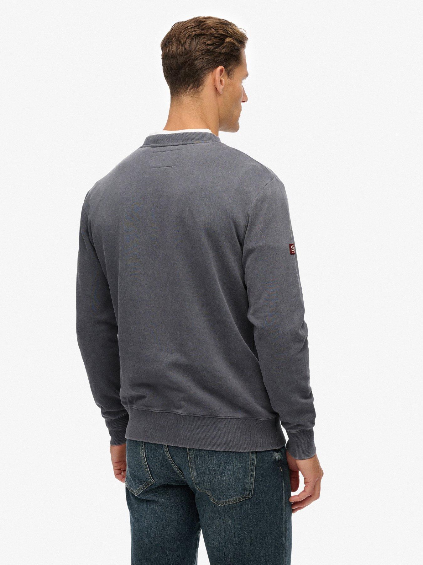 Image 2 of 6 of Superdry Heritage Tab Loose Crew Sweat - Blue