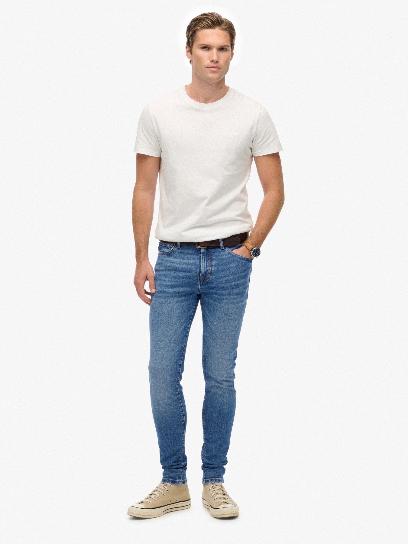  image of superdry-vintage-skinny-fit-jeans-blue