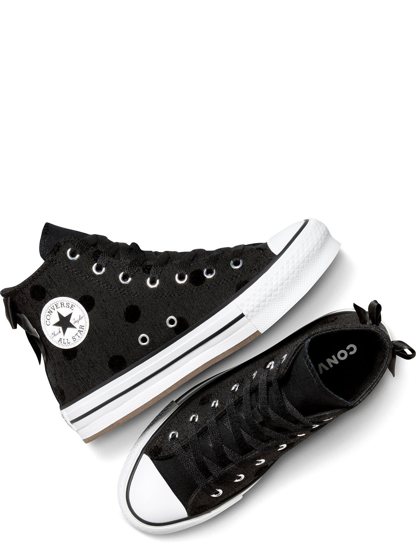  image of converse-kids-chuck-taylor-all-star-lift-bow-platform-high-tops-black