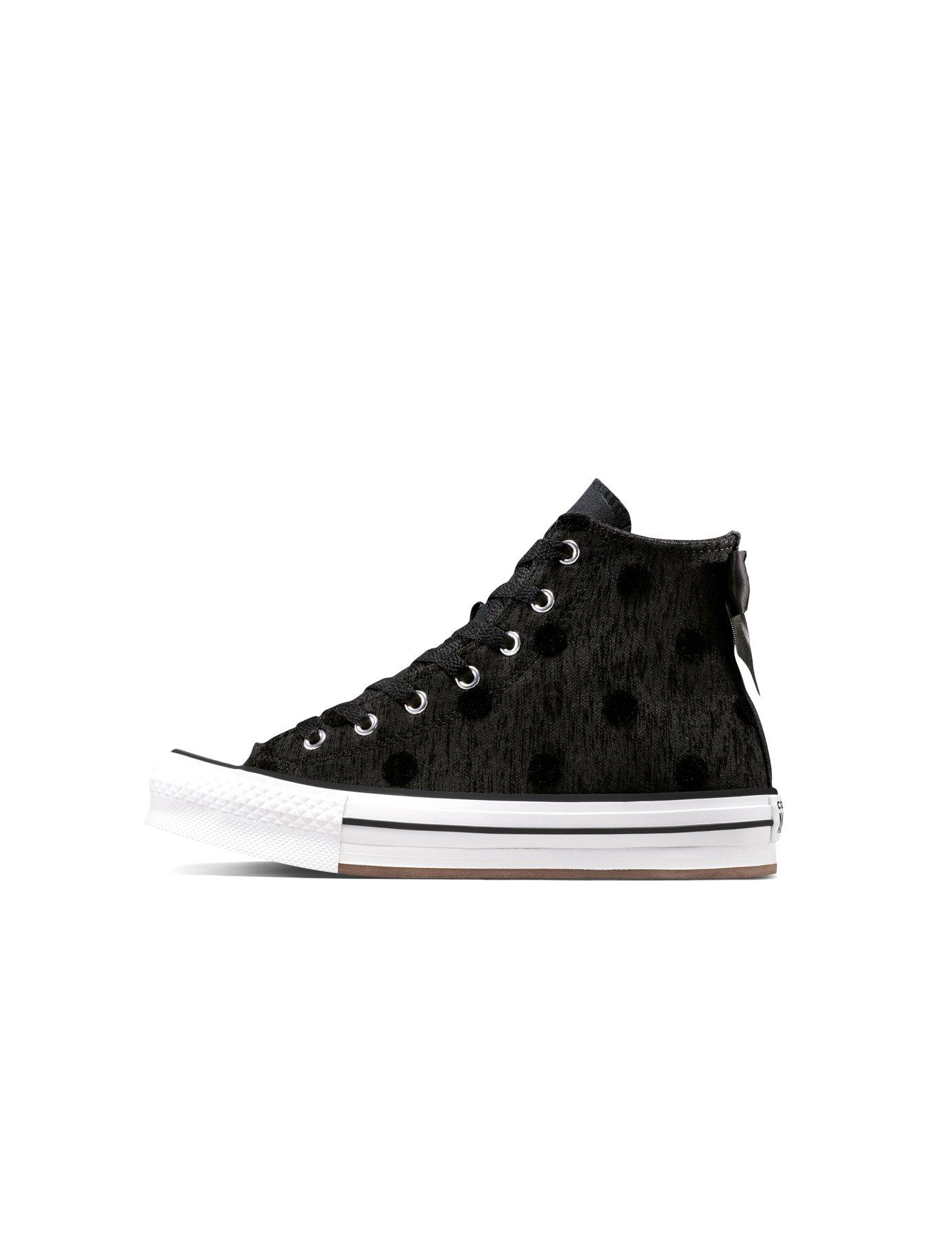  image of converse-kids-chuck-taylor-all-star-lift-bow-platform-high-tops-black